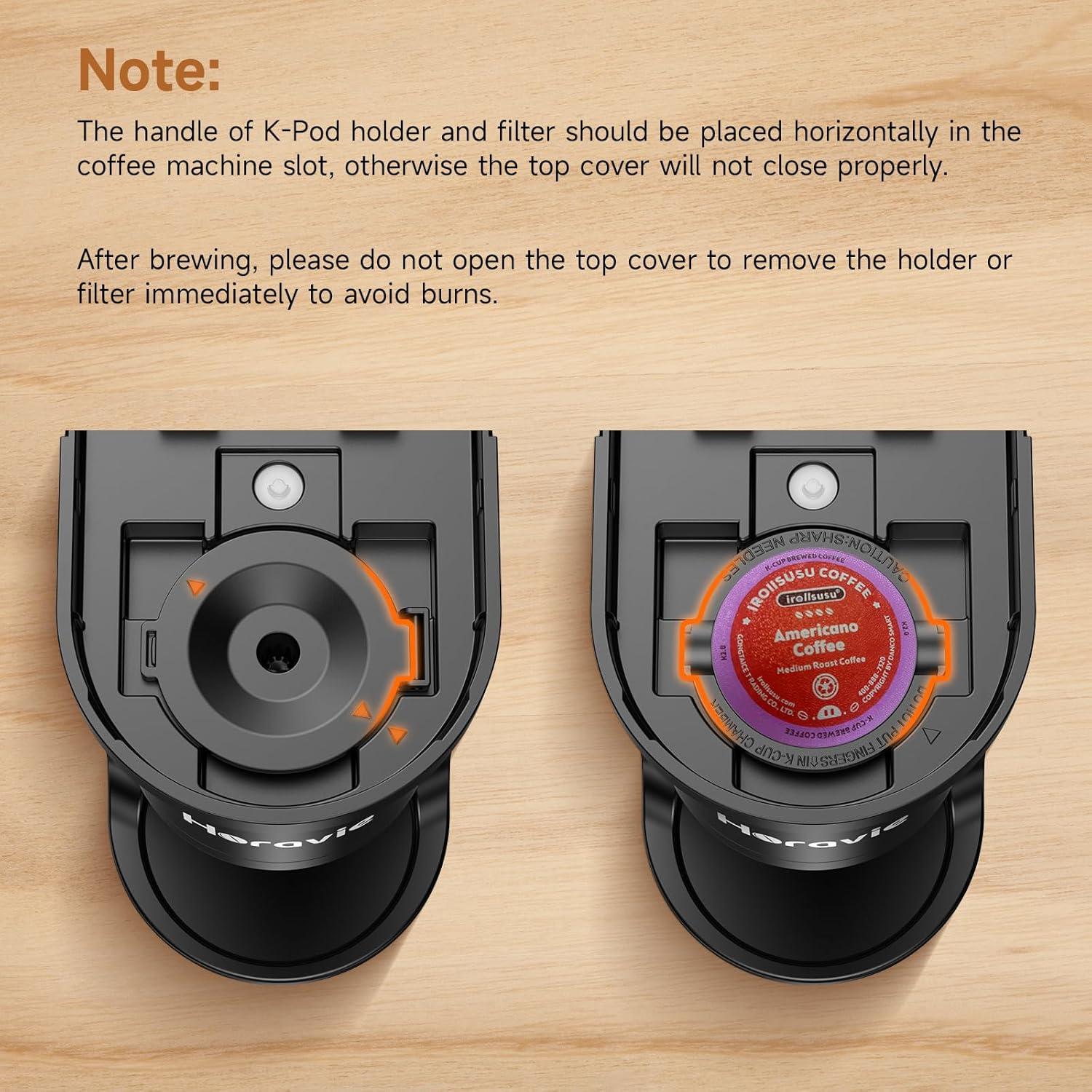 Cafetera de Una Taza Horavie Automática Negra 177-355 ml