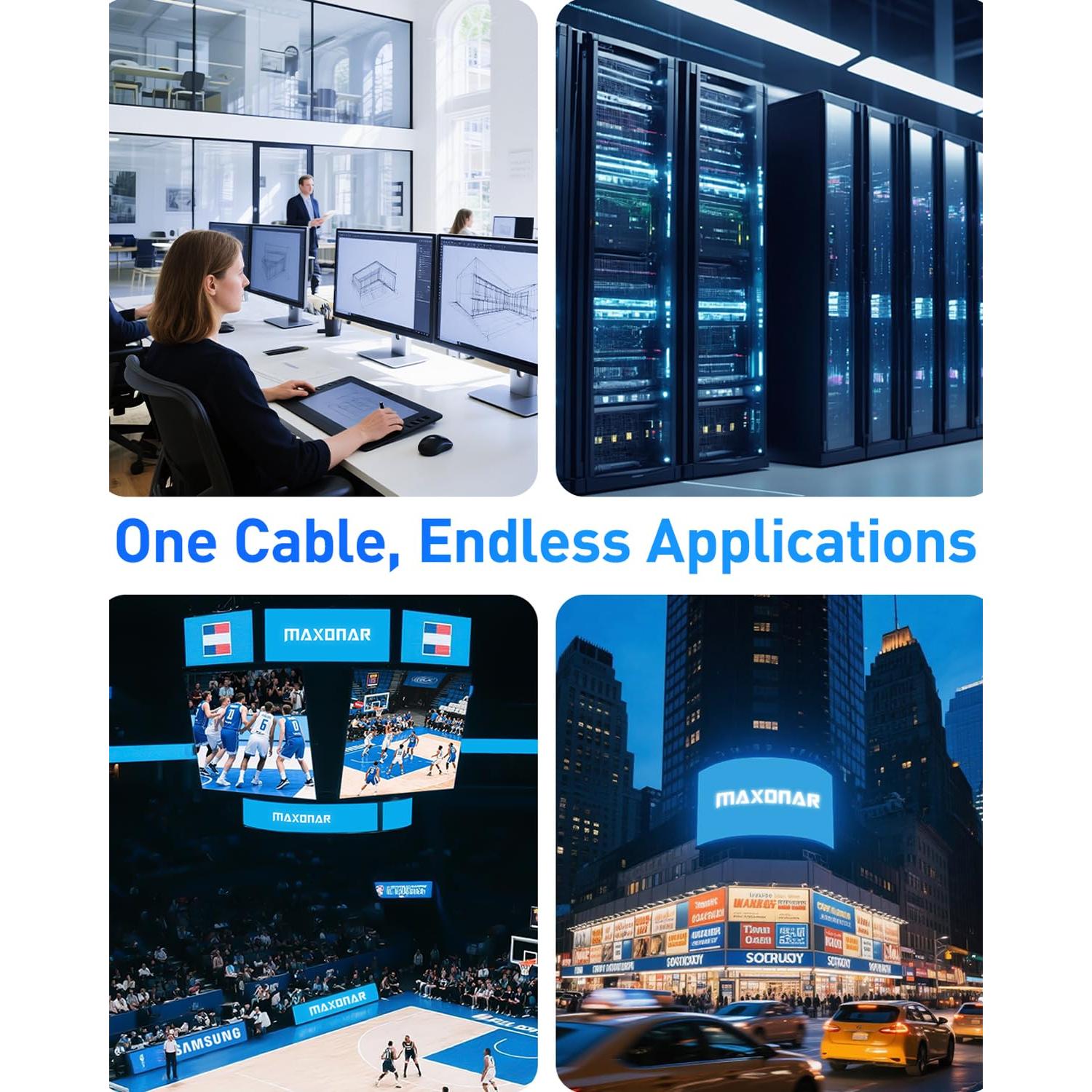 Cable HDMI 2.1 Maxonar 1M Ultra Alta Velocidad 8K60