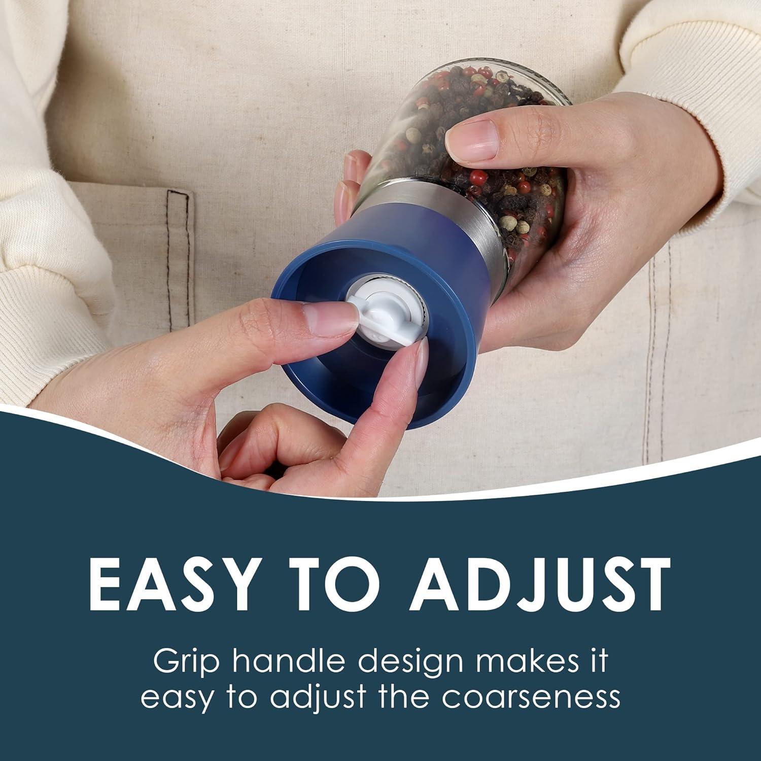 Juego de Molinillos de Sal y Pimienta Vzaahu Azul 170g