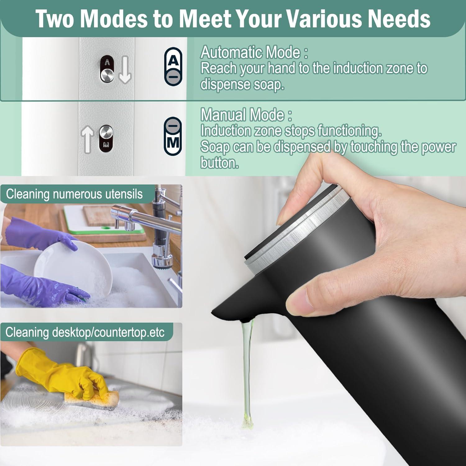 Dispensador de Jabón Automático Sin Contacto - IPX7 Negro