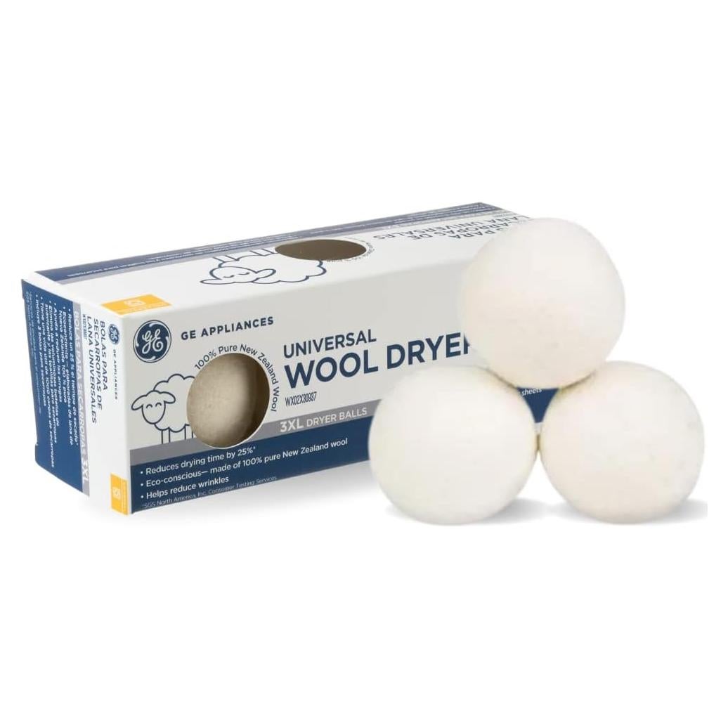 Bolas de Secadora de Lana GE Appliances XL 100% Natural - 3 Pzas
