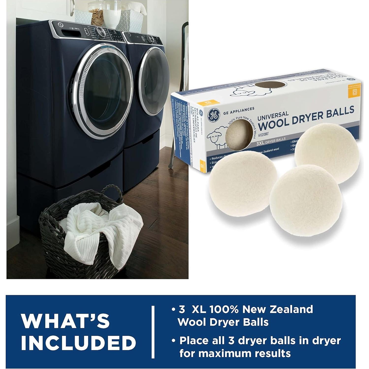 Bolas de Secadora de Lana GE Appliances XL 100% Natural - 3 Pzas