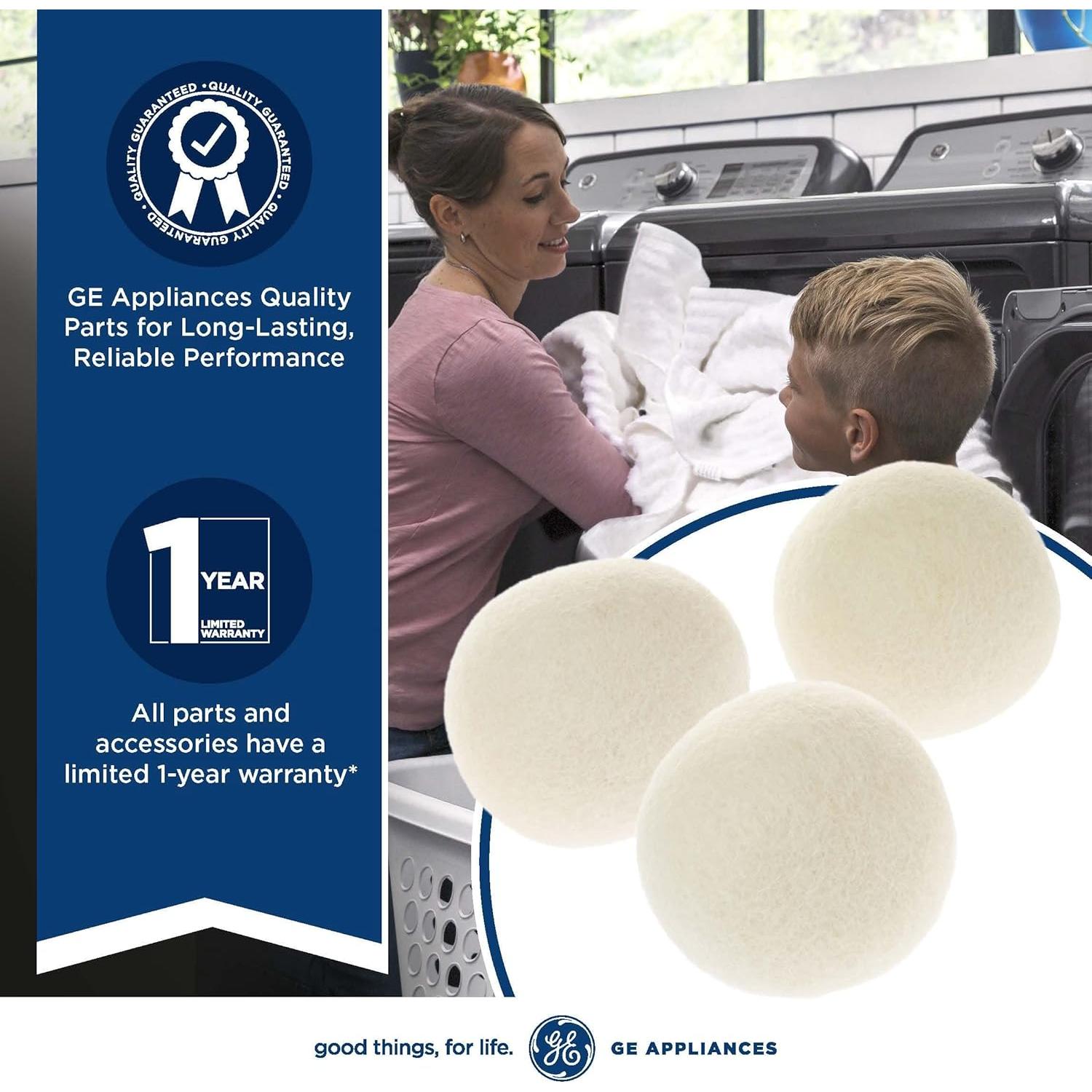 Bolas de Secadora de Lana GE Appliances XL 100% Natural - 3 Pzas