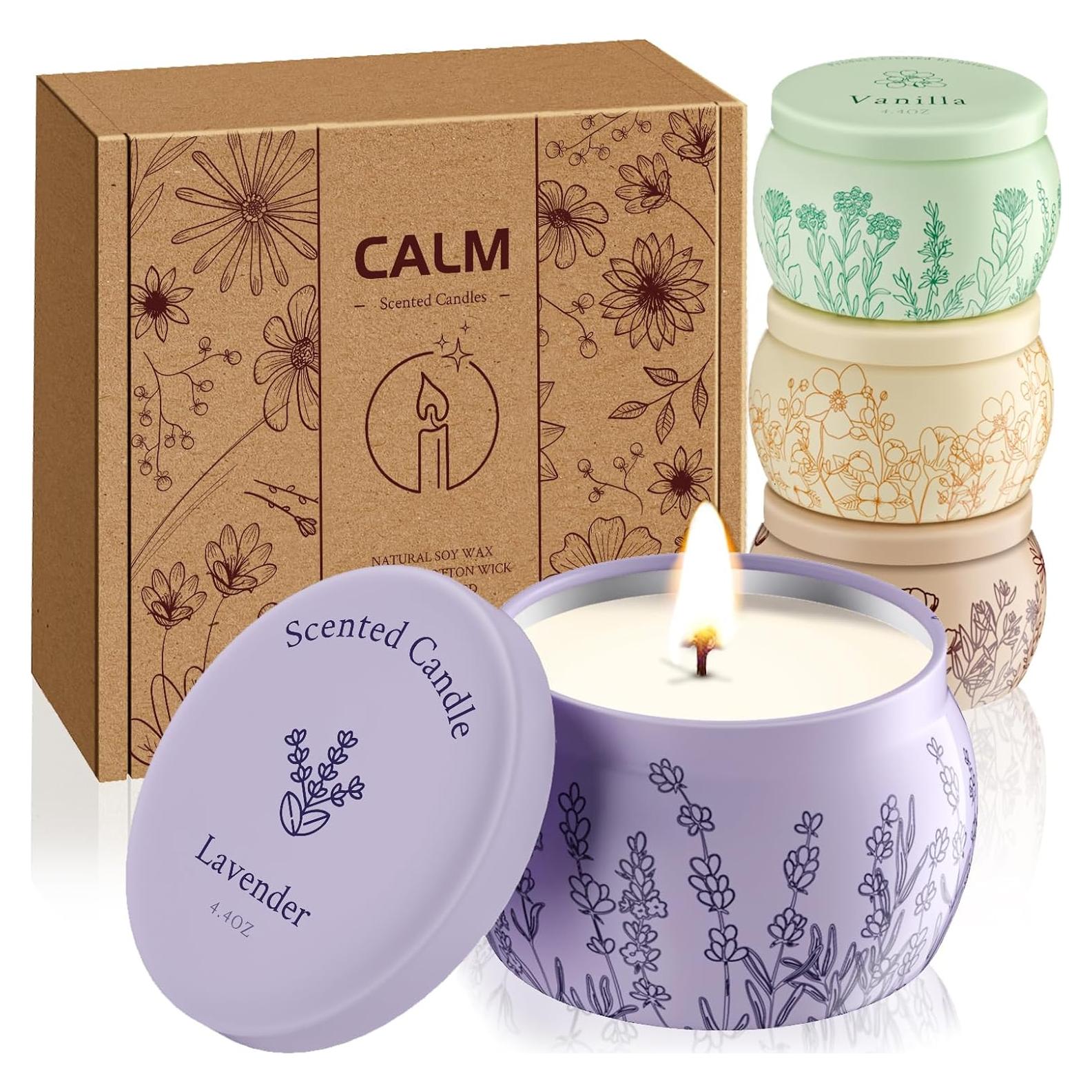 Juego de Velas Aromáticas WarmEmbrace 4 Piezas 120H