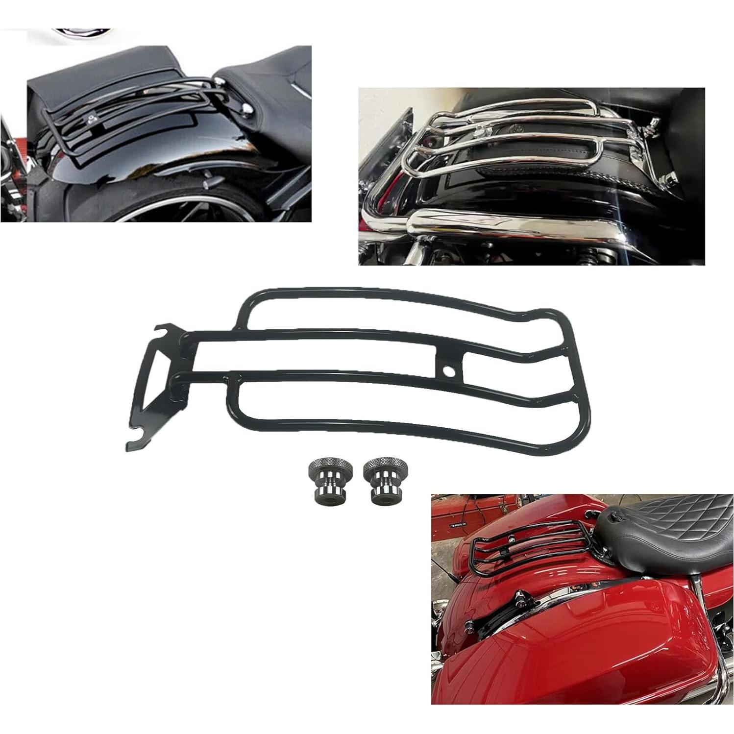 Soporte de Equipaje WLZW para Motocicleta Negro 1.15 kg