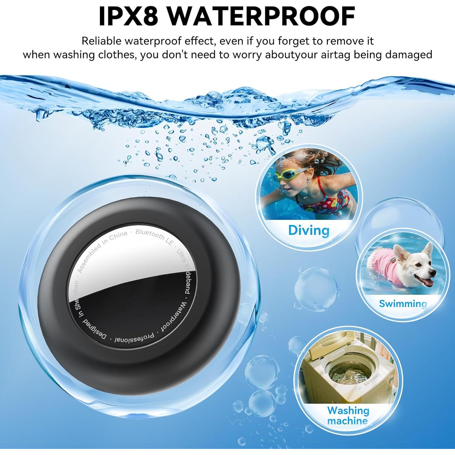 Soporte oculto para AirTag Citymore - Funda negra para niños