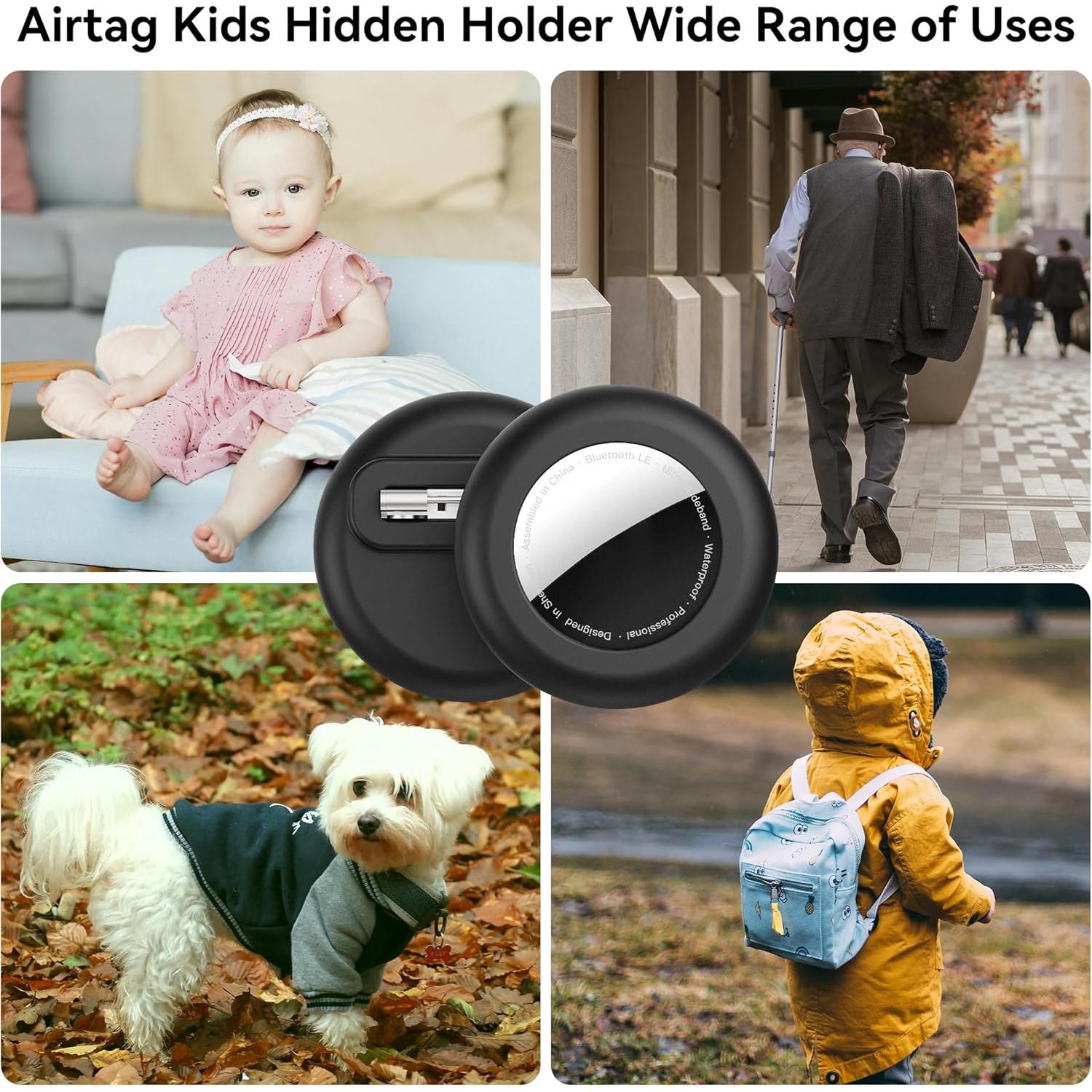 Soporte oculto para AirTag Citymore - Funda negra para niños