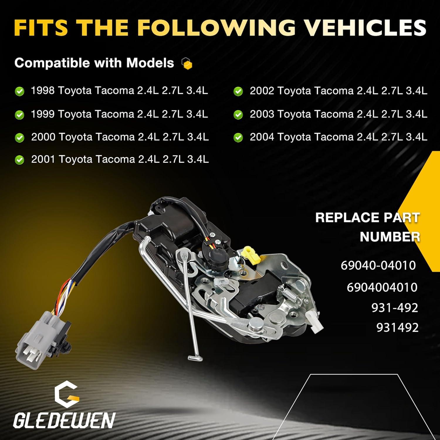 Actuador de Cerradura de Puerta Izquierda Gledewen Toyota Tacoma 1998-2004