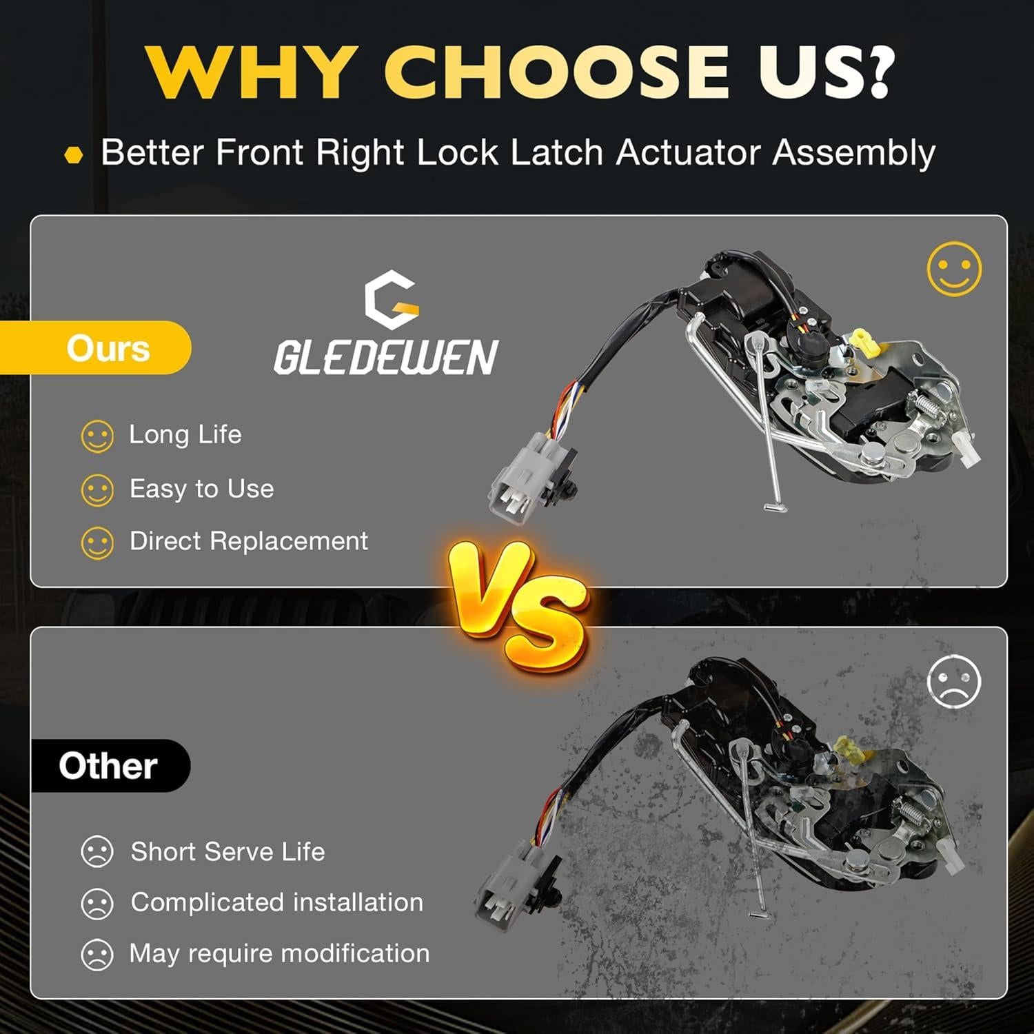 Actuador de Cerradura de Puerta Izquierda Gledewen Toyota Tacoma 1998-2004