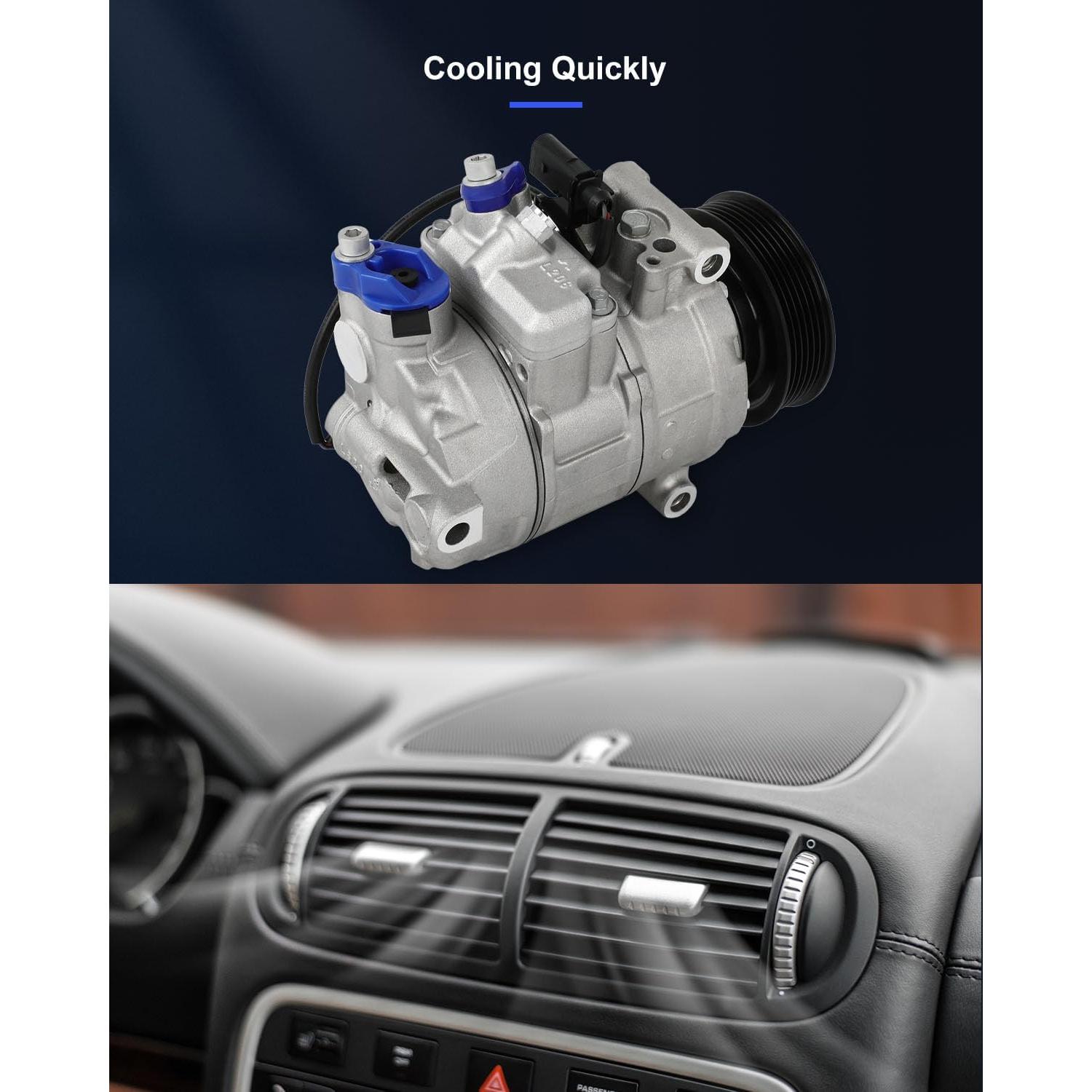 Compresor de A/C ECCPP con Embrague para Audi 2005-2018