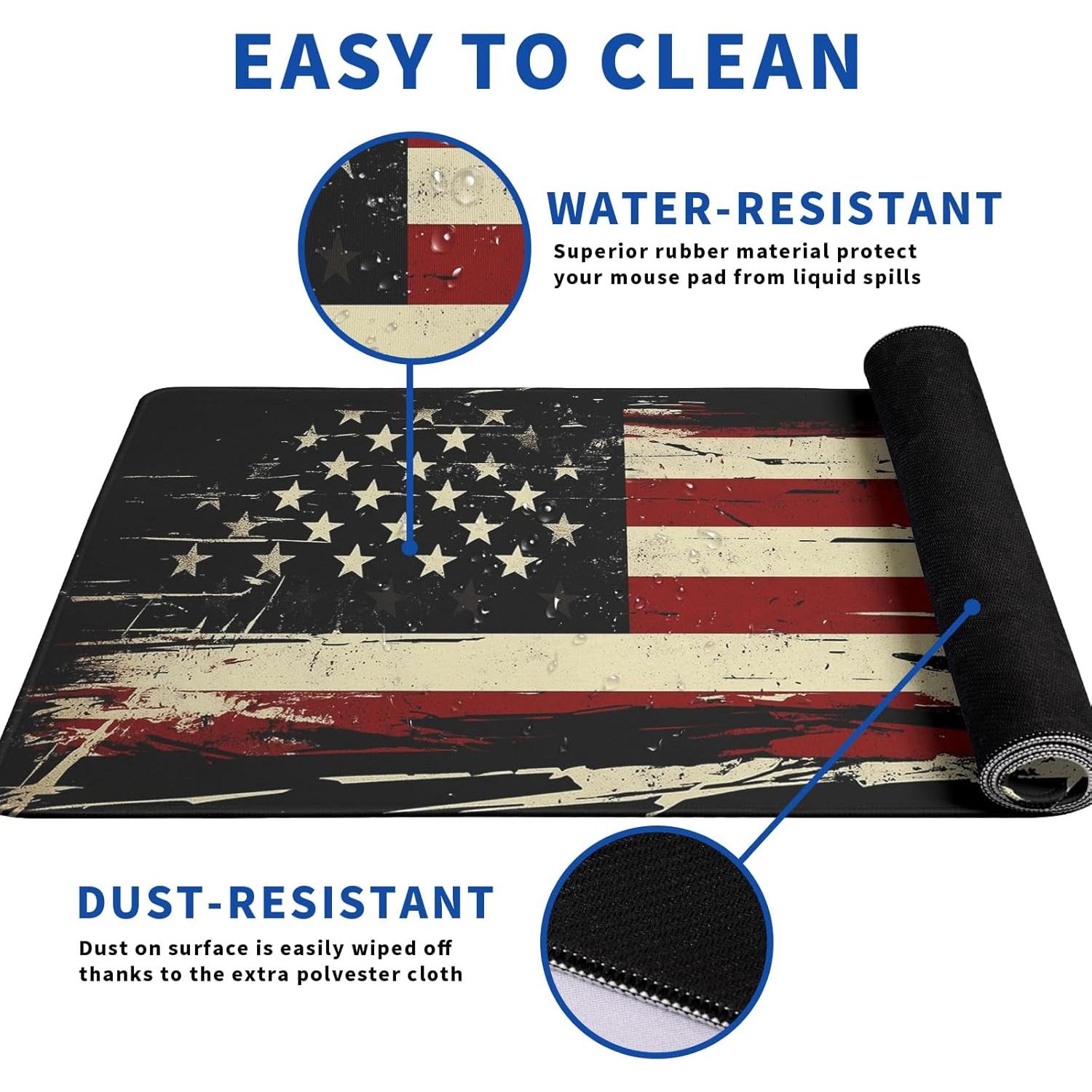 Alfombrilla de Ratón Hahaluo Grande Bandera Americana 80x30 cm
