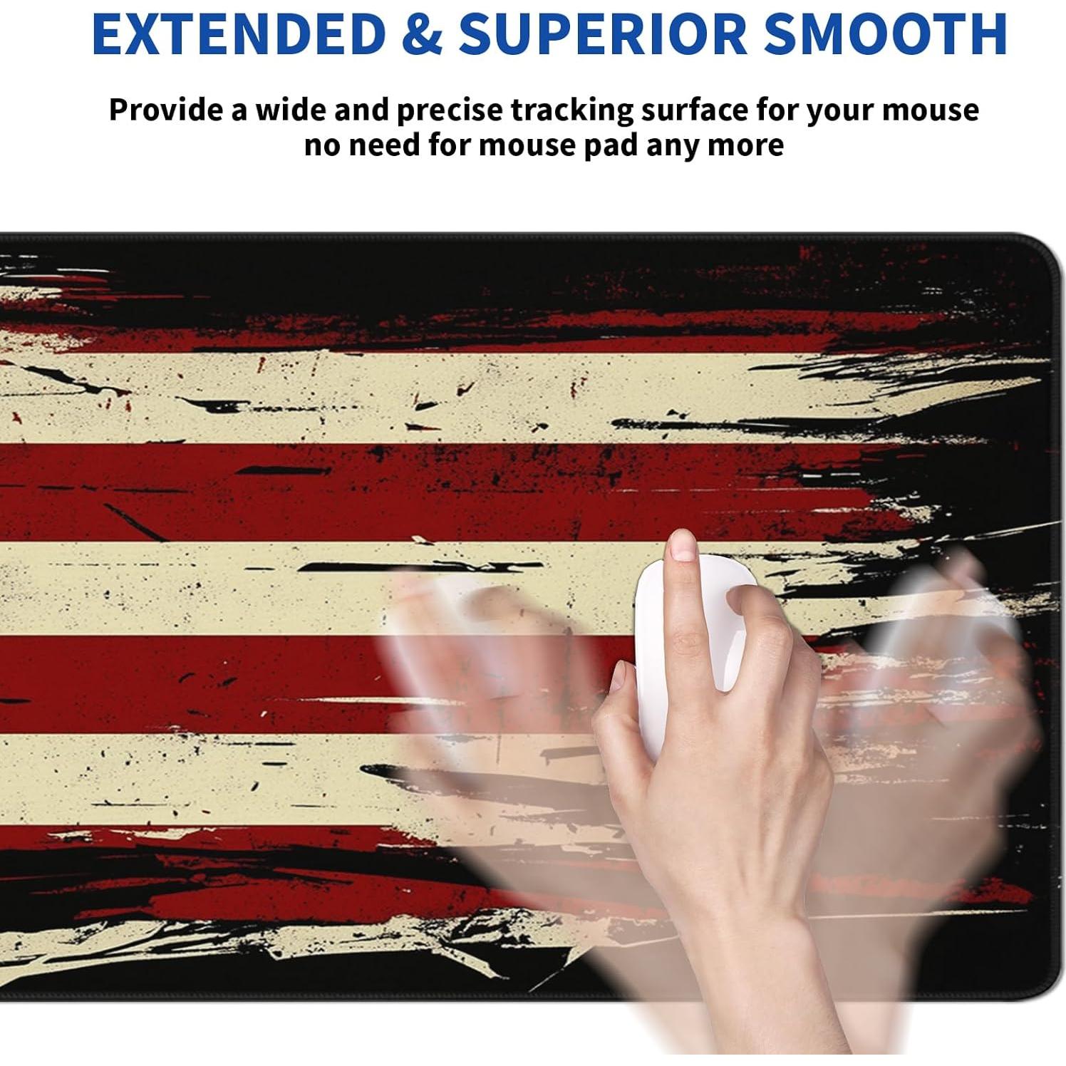 Alfombrilla de Ratón Hahaluo Grande Bandera Americana 80x30 cm