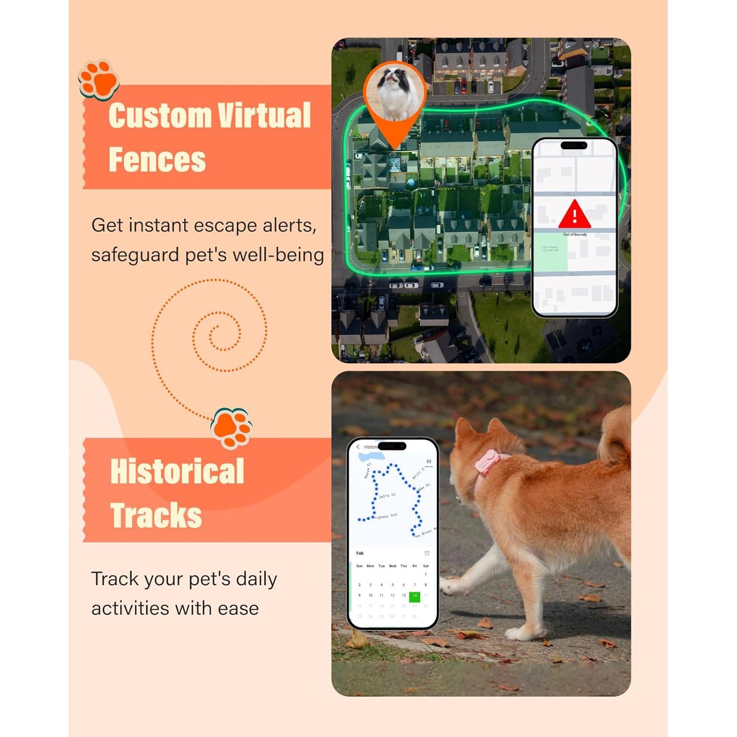 Rastreador GPS para Mascotas GlocalMe PetPhone Verde - Llamada Bidireccional y Salud AI