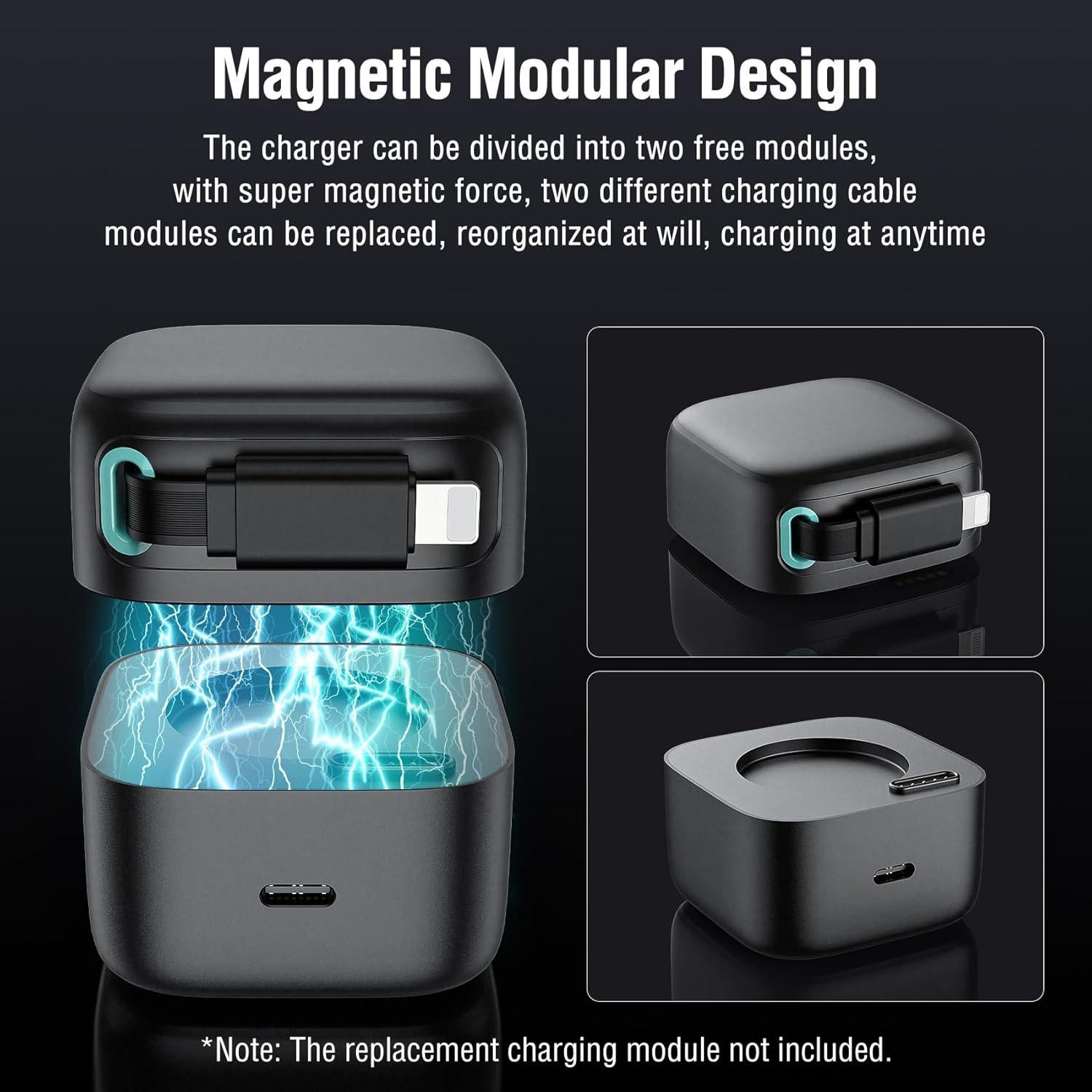 Cargador Rápido PD 35W DreamBee con Cable Retráctil 80cm