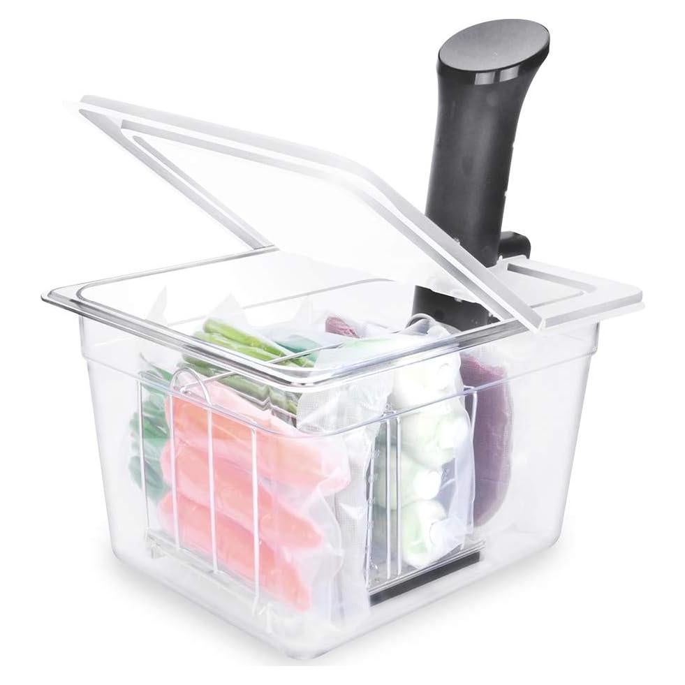 Contenedor Sous Vide 12 Litros Everie con Tapa Plegable y Soporte