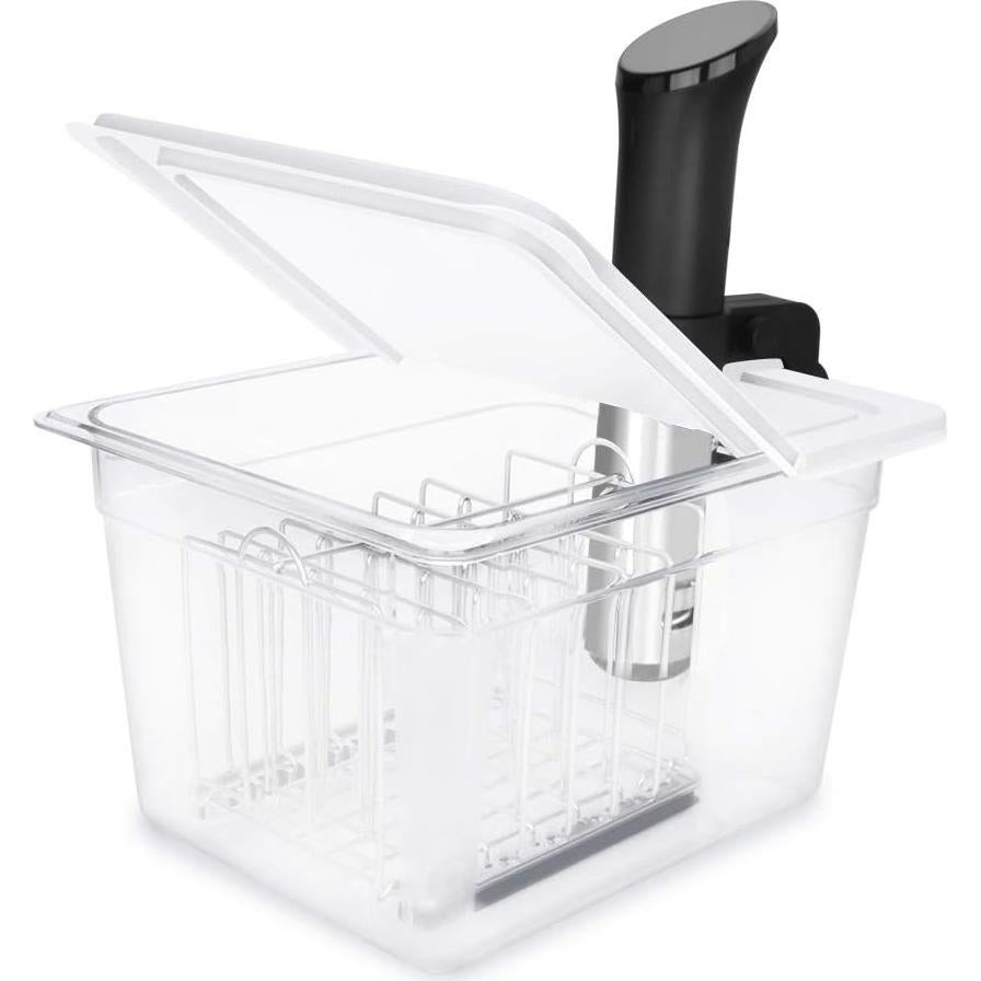 Contenedor Sous Vide 12 Litros Everie con Tapa Plegable y Soporte