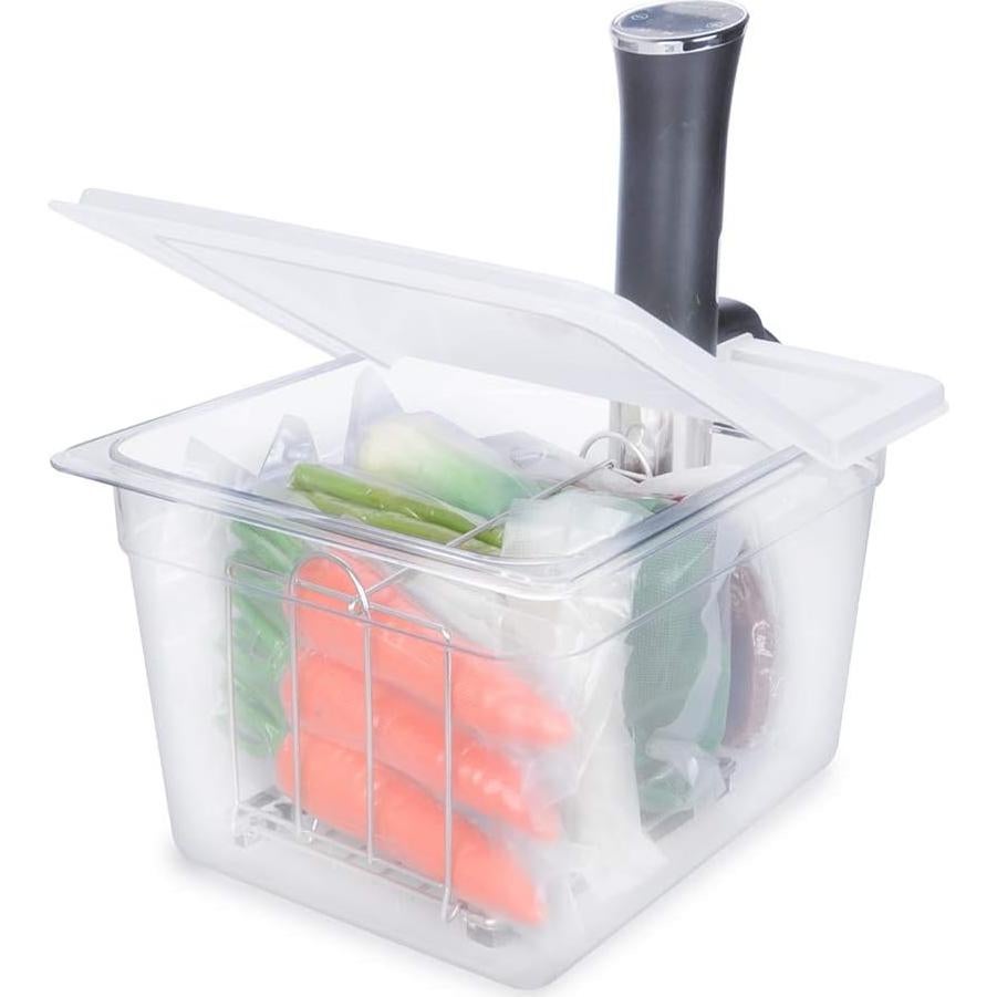 Contenedor Sous Vide 12 Litros Everie con Tapa Plegable y Soporte