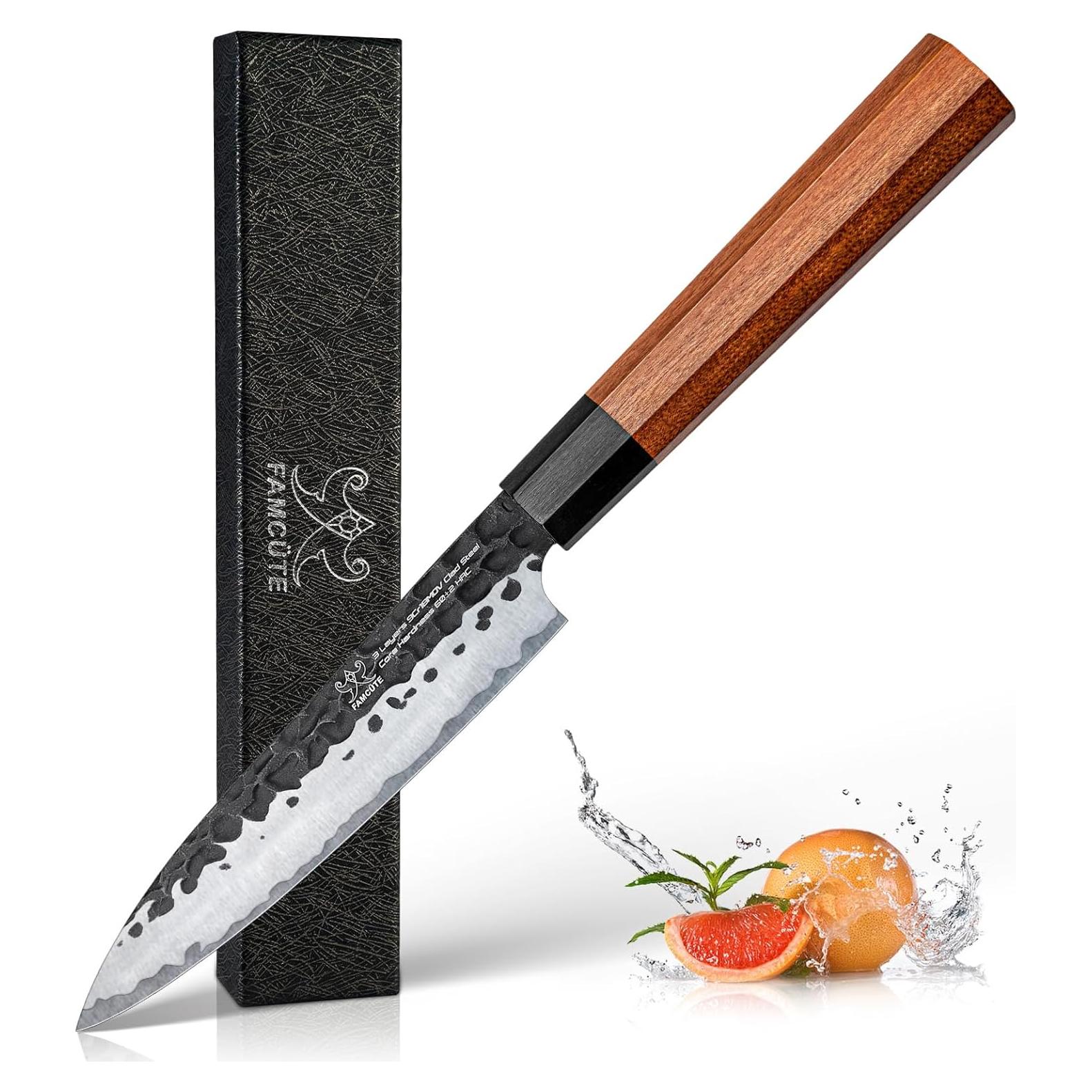 Cuchillo de Pelar FAMCÚTE 11.7 cm Acero Clad 9CR18MOV Forjado