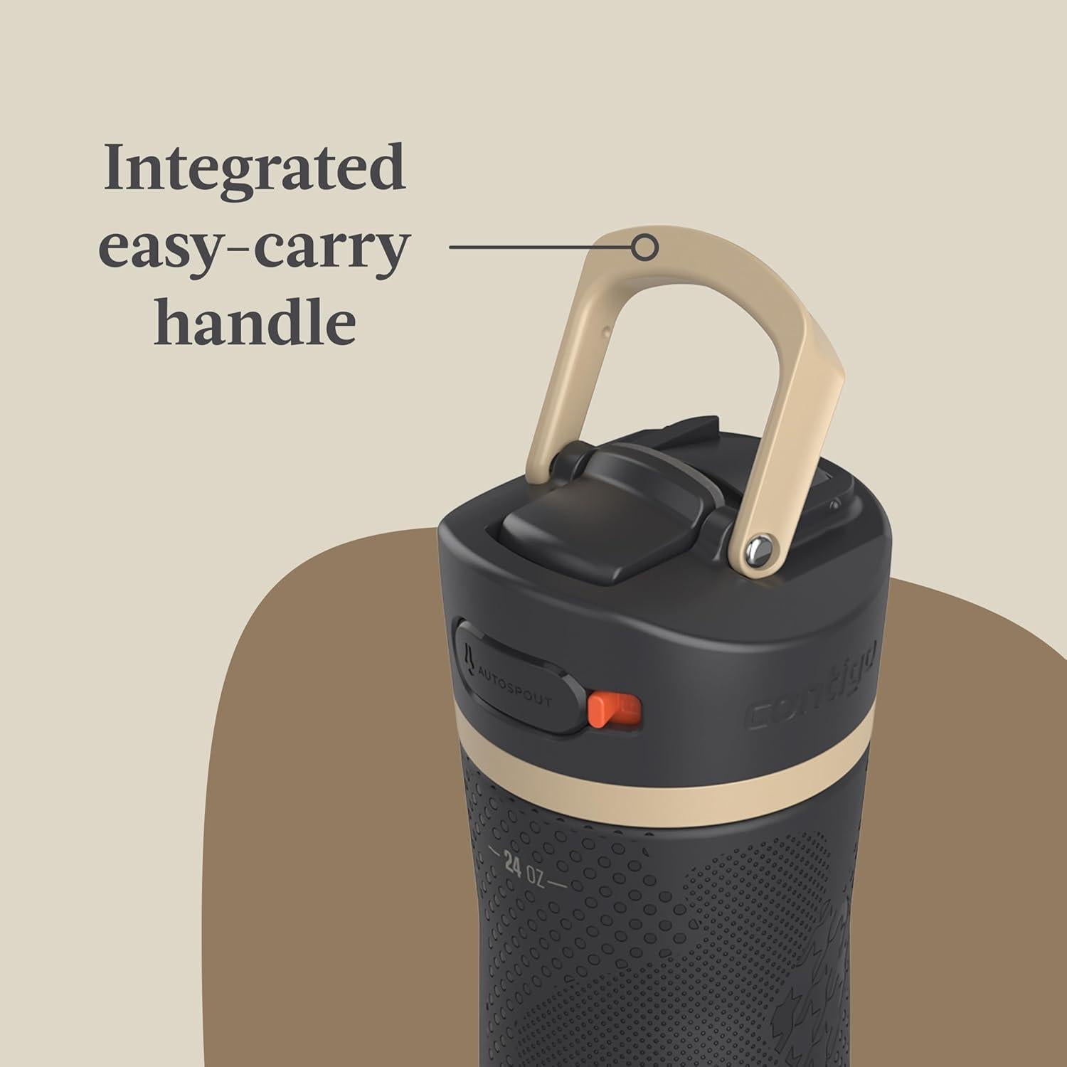 Botella de Agua Contigo Ashland 24oz Acero Inoxidable Regaliz