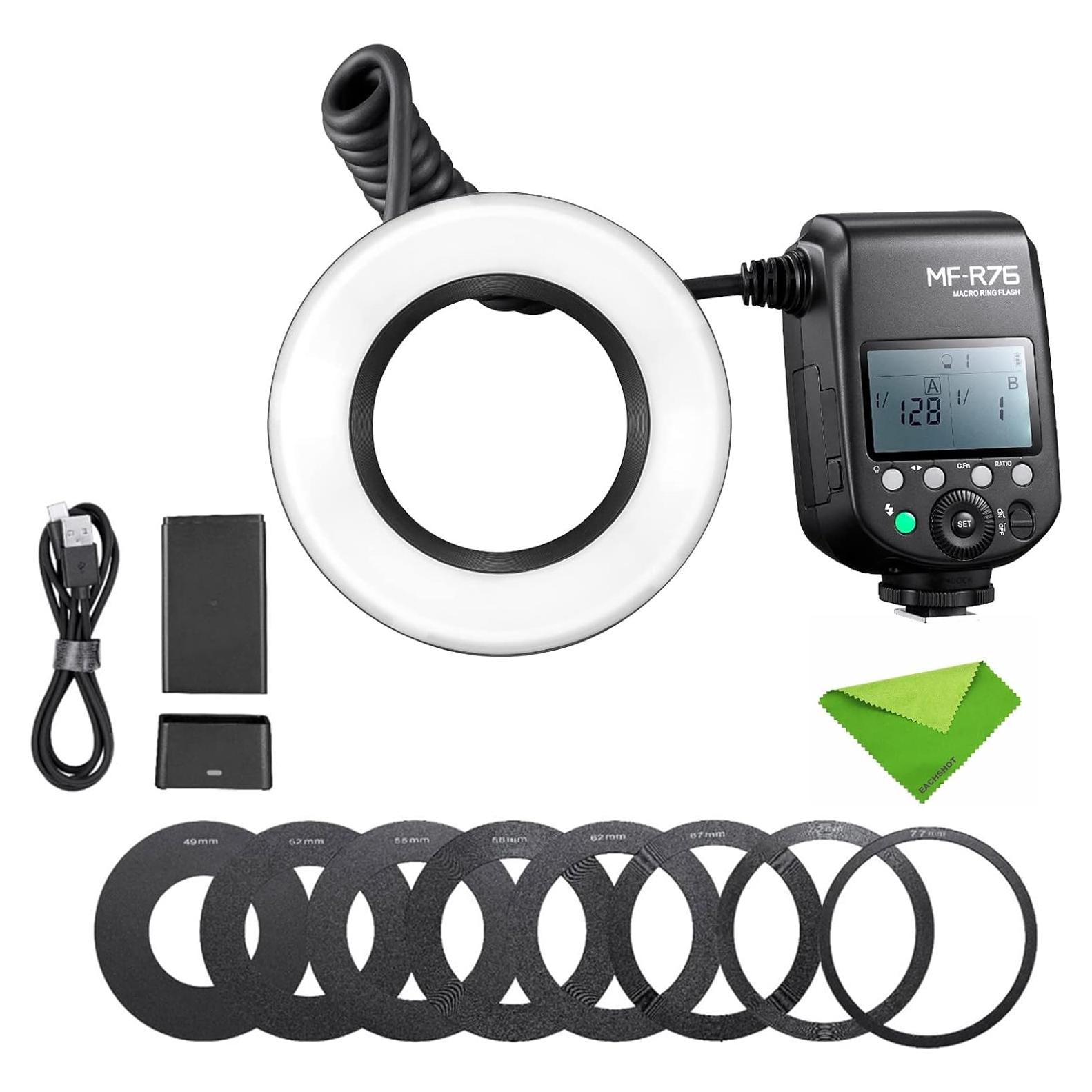 Flash Anular LED Macro Godox MF-R76 76Ws 660 Flashes