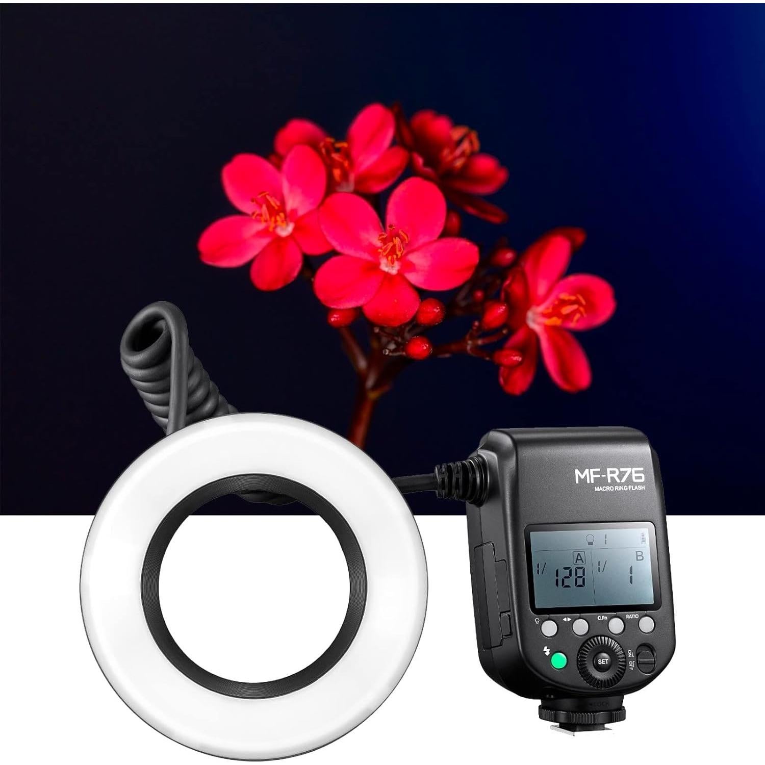 Flash Anular LED Macro Godox MF-R76 76Ws 660 Flashes