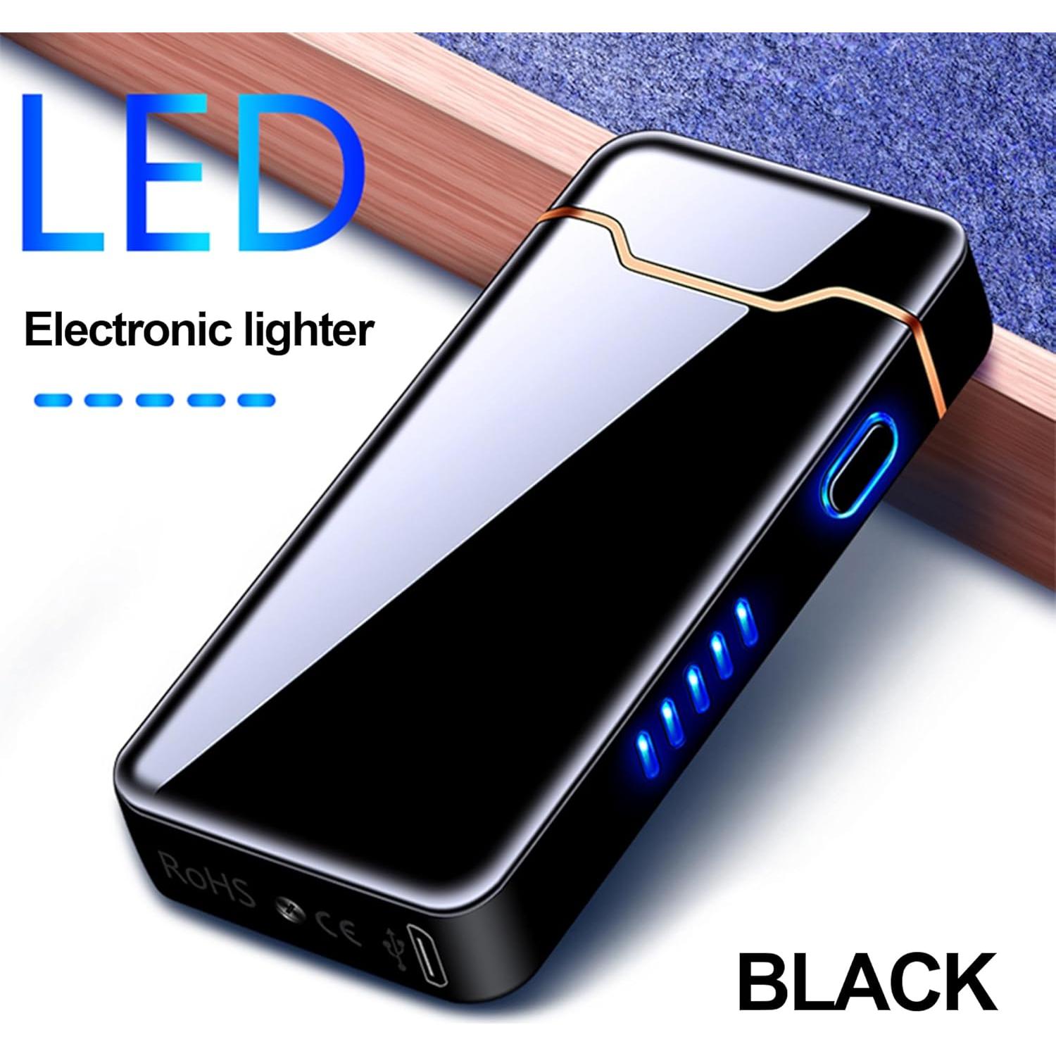 Encendedor de Plasma Recargable USB AnmaLabs Negro Doble Arco