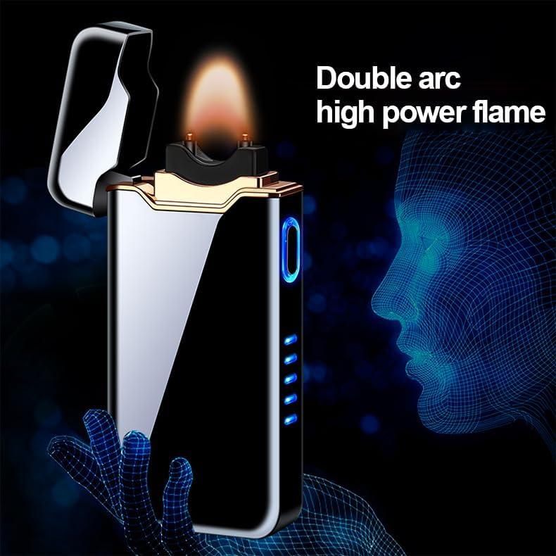 Encendedor de Plasma Recargable USB AnmaLabs Negro Doble Arco