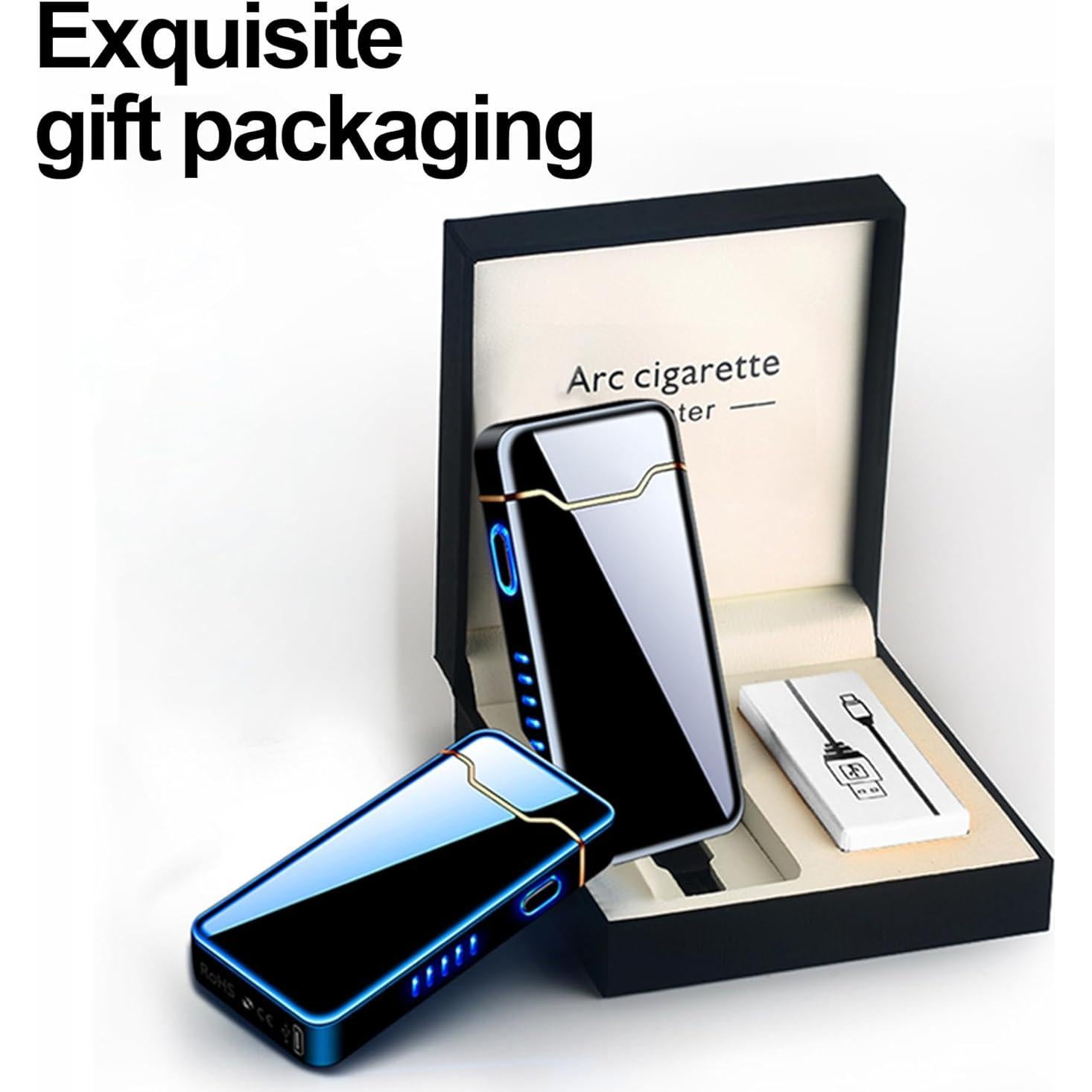 Encendedor de Plasma Recargable USB AnmaLabs Negro Doble Arco