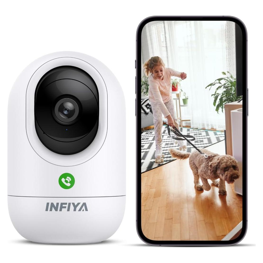 Cámara de Seguridad INFIYA 2K WiFi Interior con Alerta de Movimiento