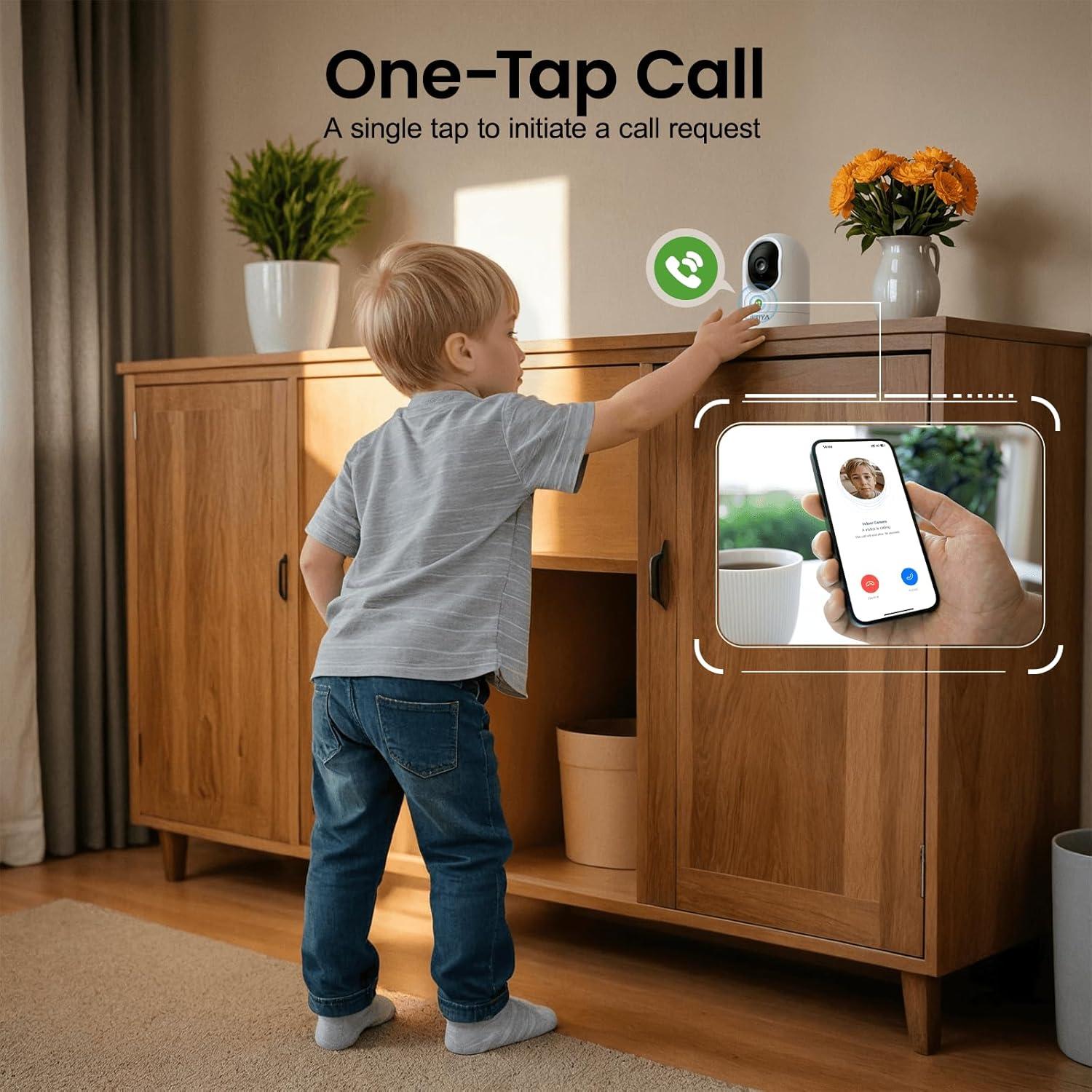 Cámara de Seguridad INFIYA 2K WiFi Interior con Alerta de Movimiento