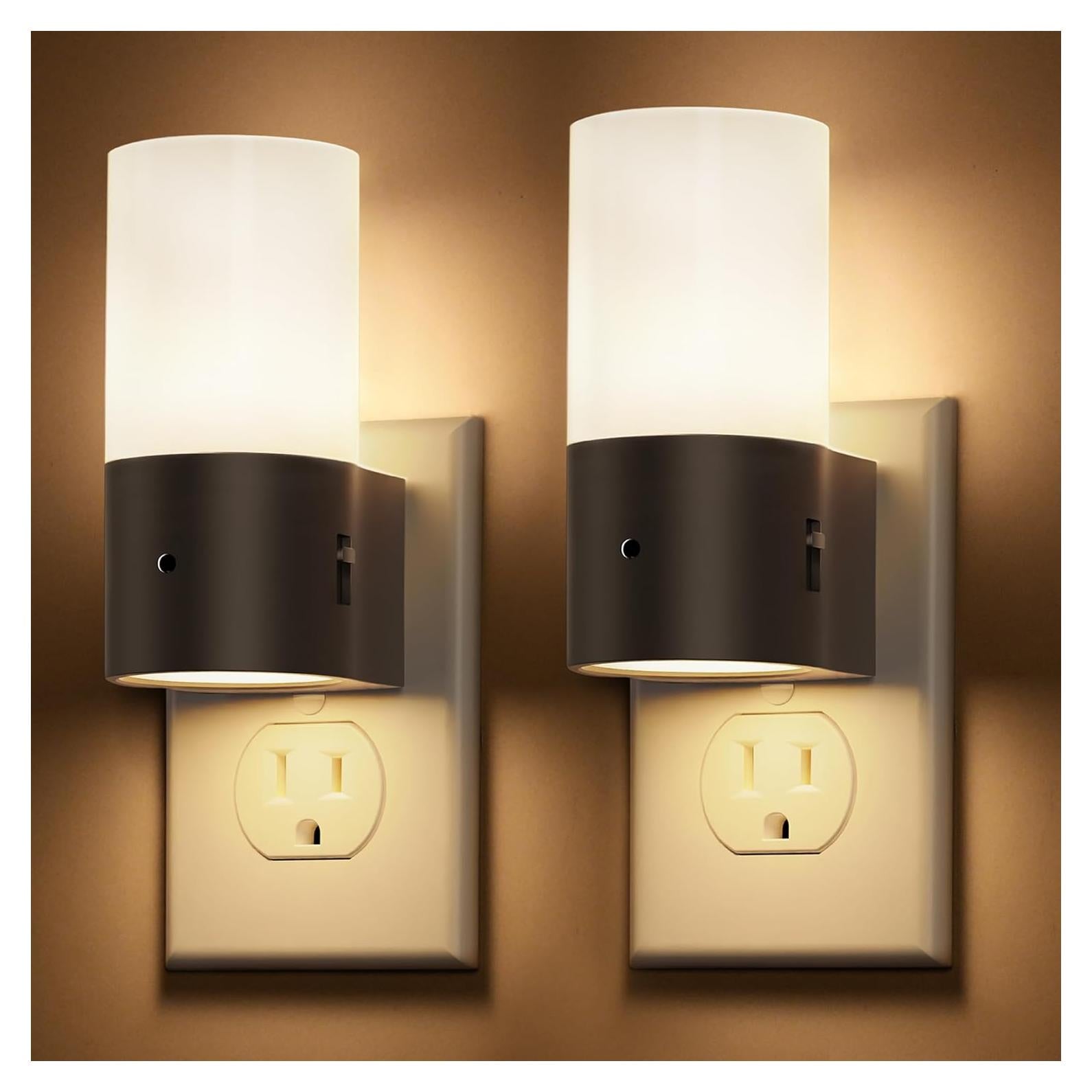 Luz Nocturna LED LOHAS con Sensor Crepúsculo 3000K 2 Piezas