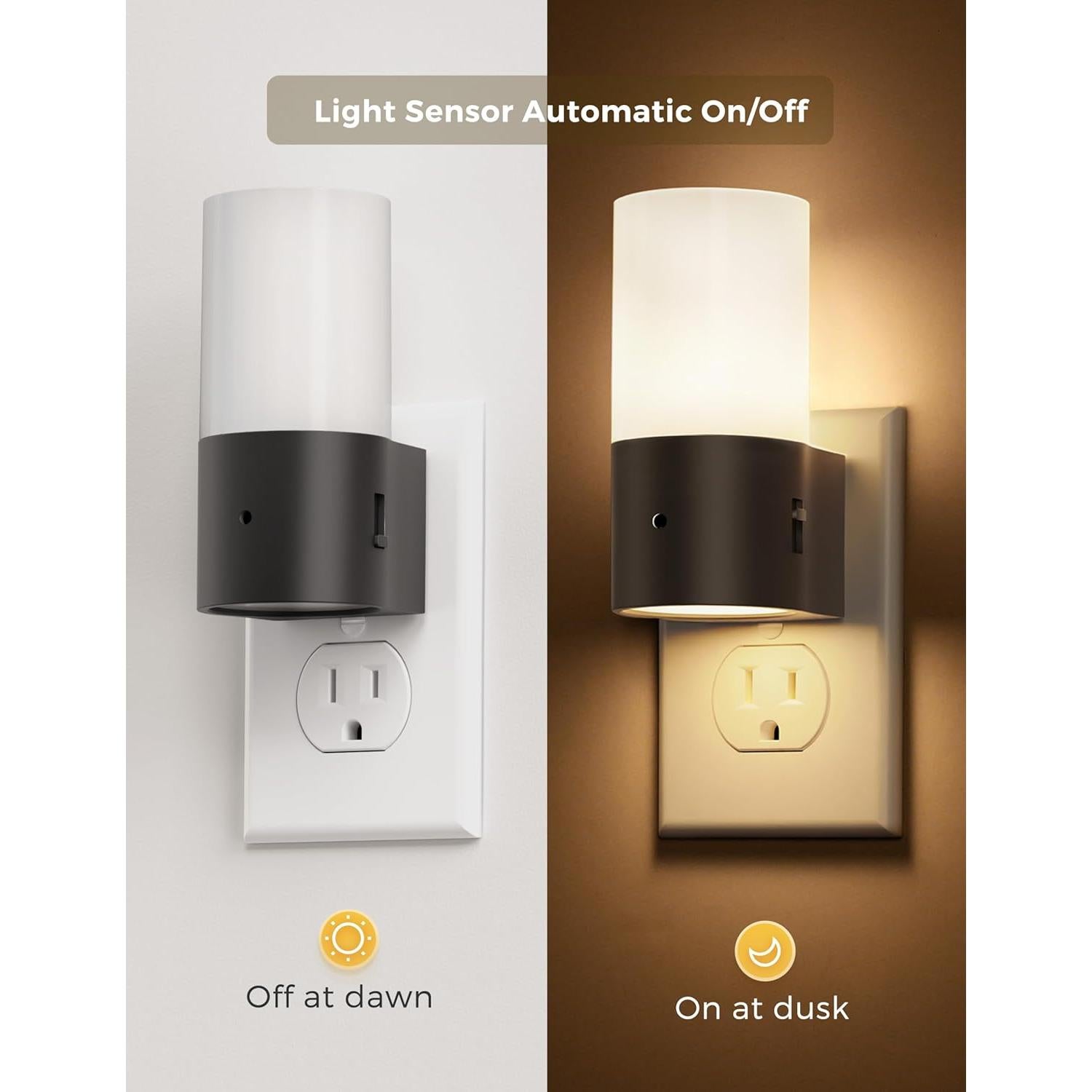 Luz Nocturna LED LOHAS con Sensor Crepúsculo 3000K 2 Piezas