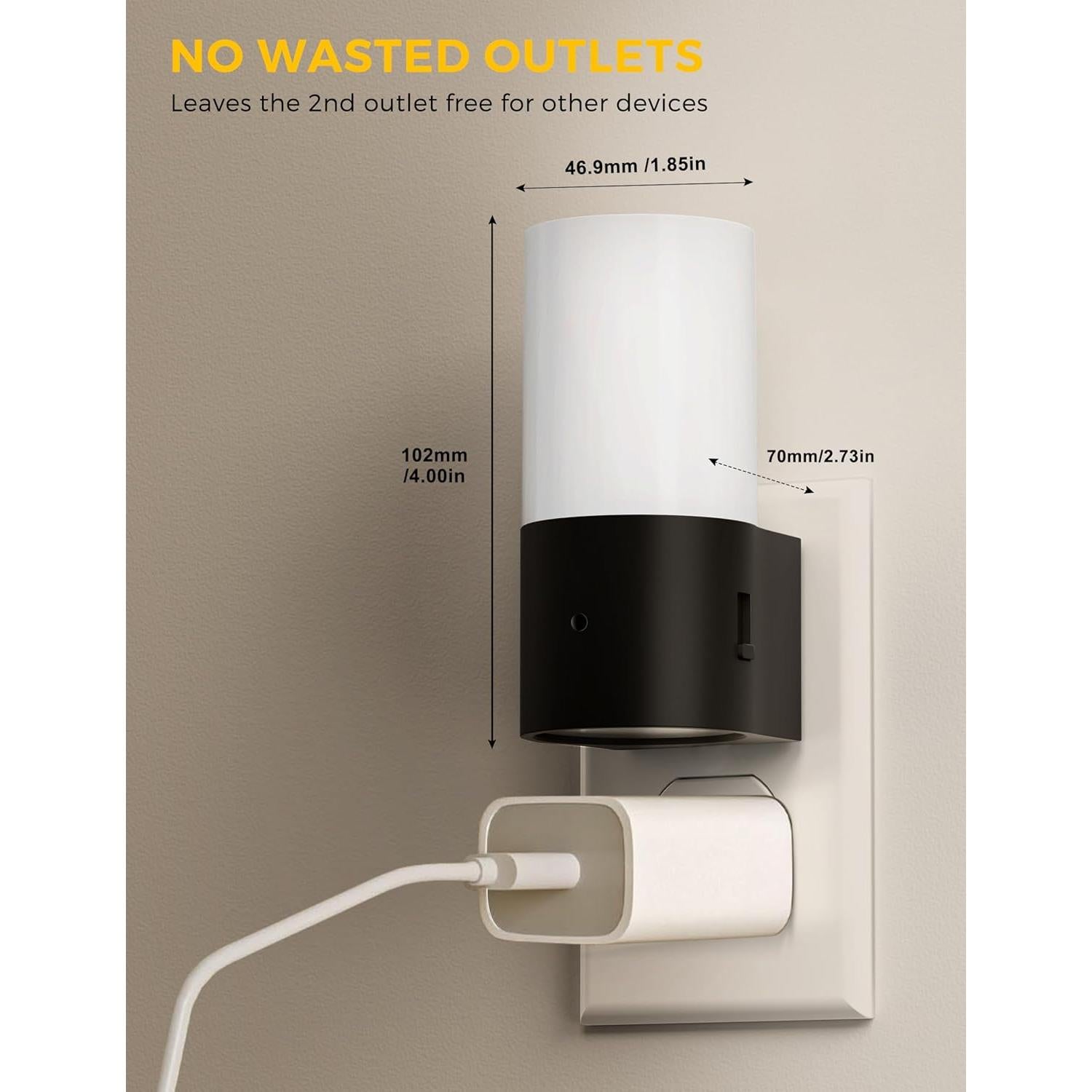 Luz Nocturna LED LOHAS con Sensor Crepúsculo 3000K 2 Piezas