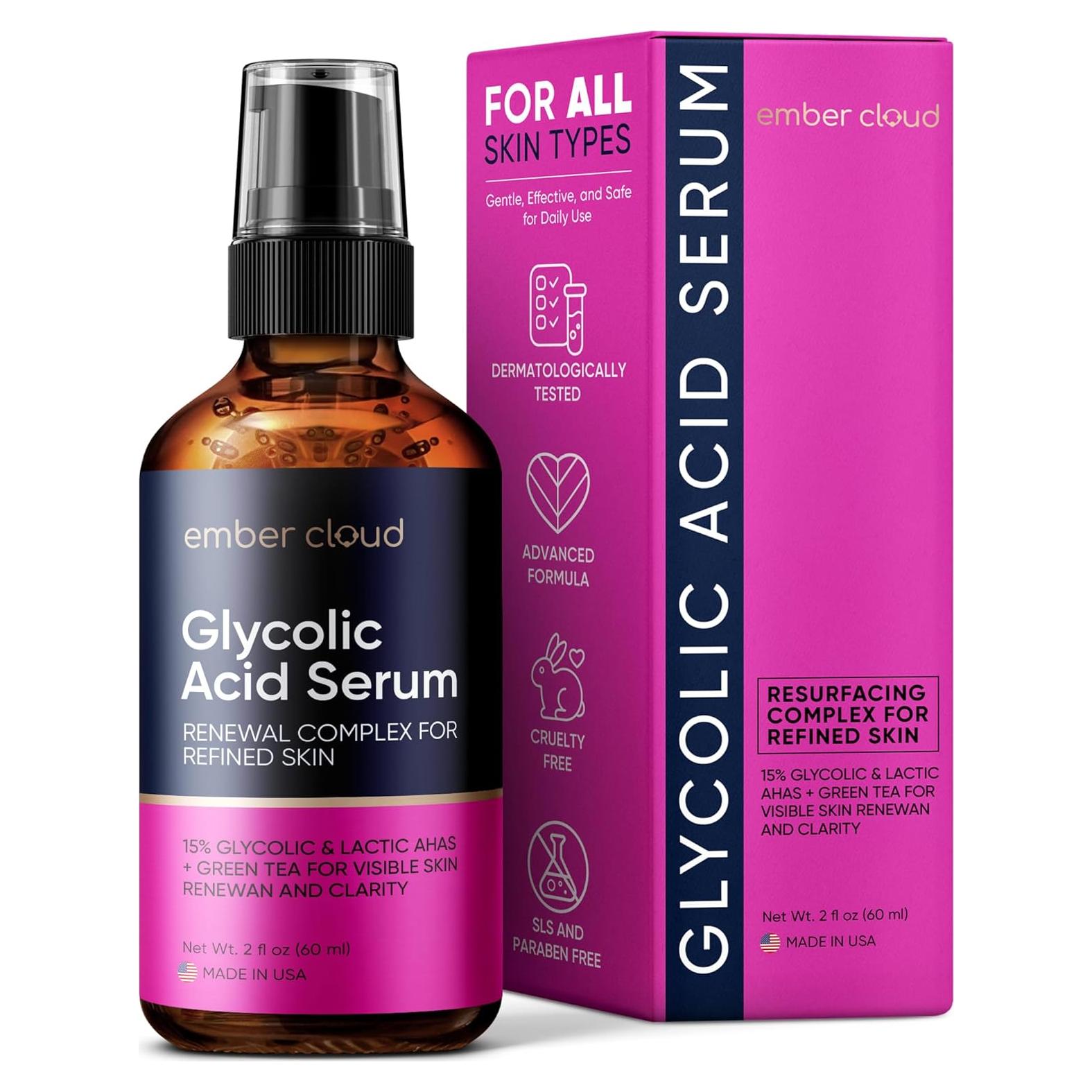 Suero de Ácido Glicólico 15% Ember Cloud 59 ml - Exfoliante Facial