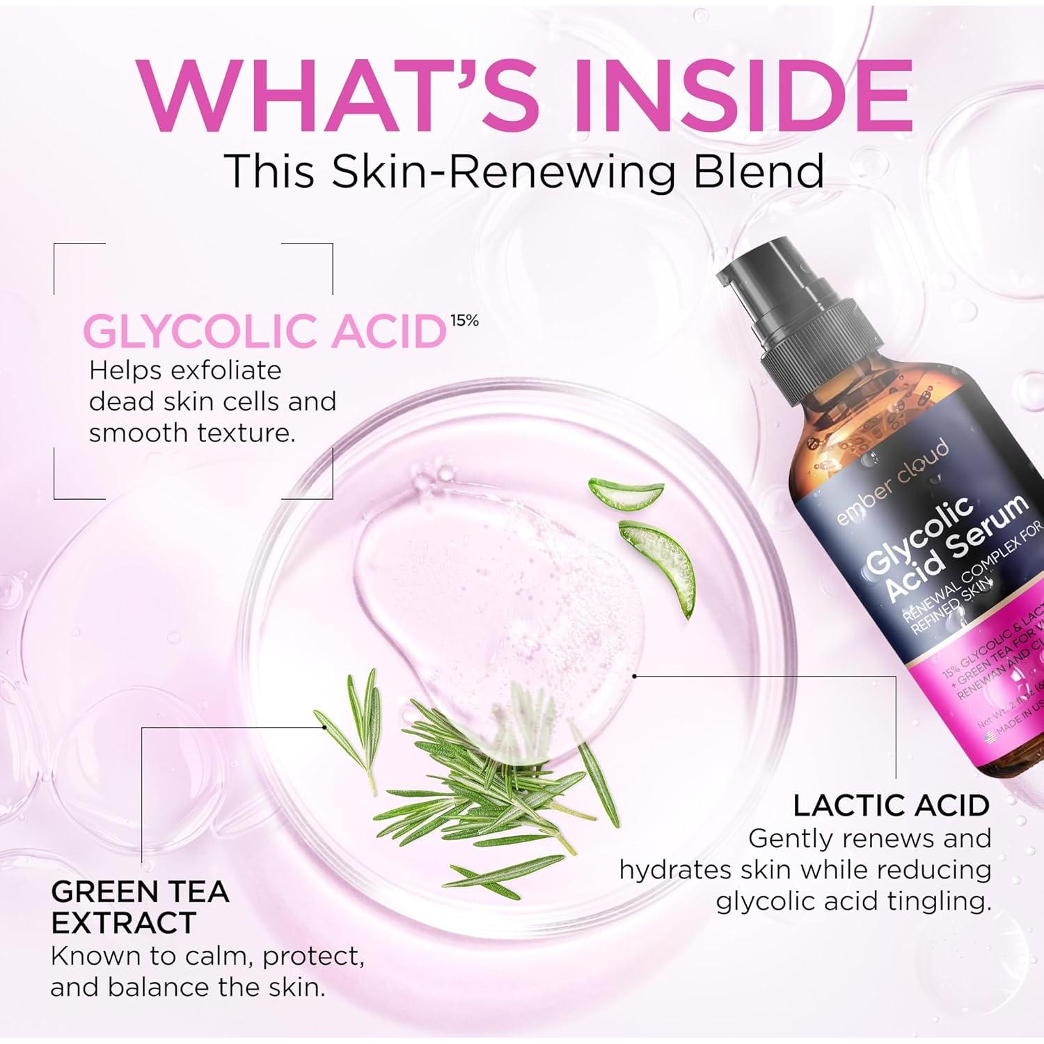 Suero de Ácido Glicólico 15% Ember Cloud 59 ml - Exfoliante Facial