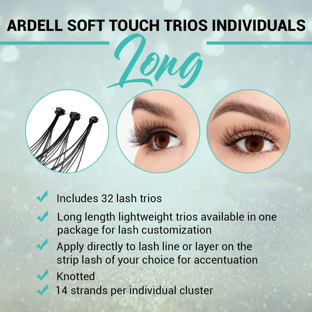 Pestañas Postizas Ardell Soft Touch Trios Largo Negro - 4 Unidades