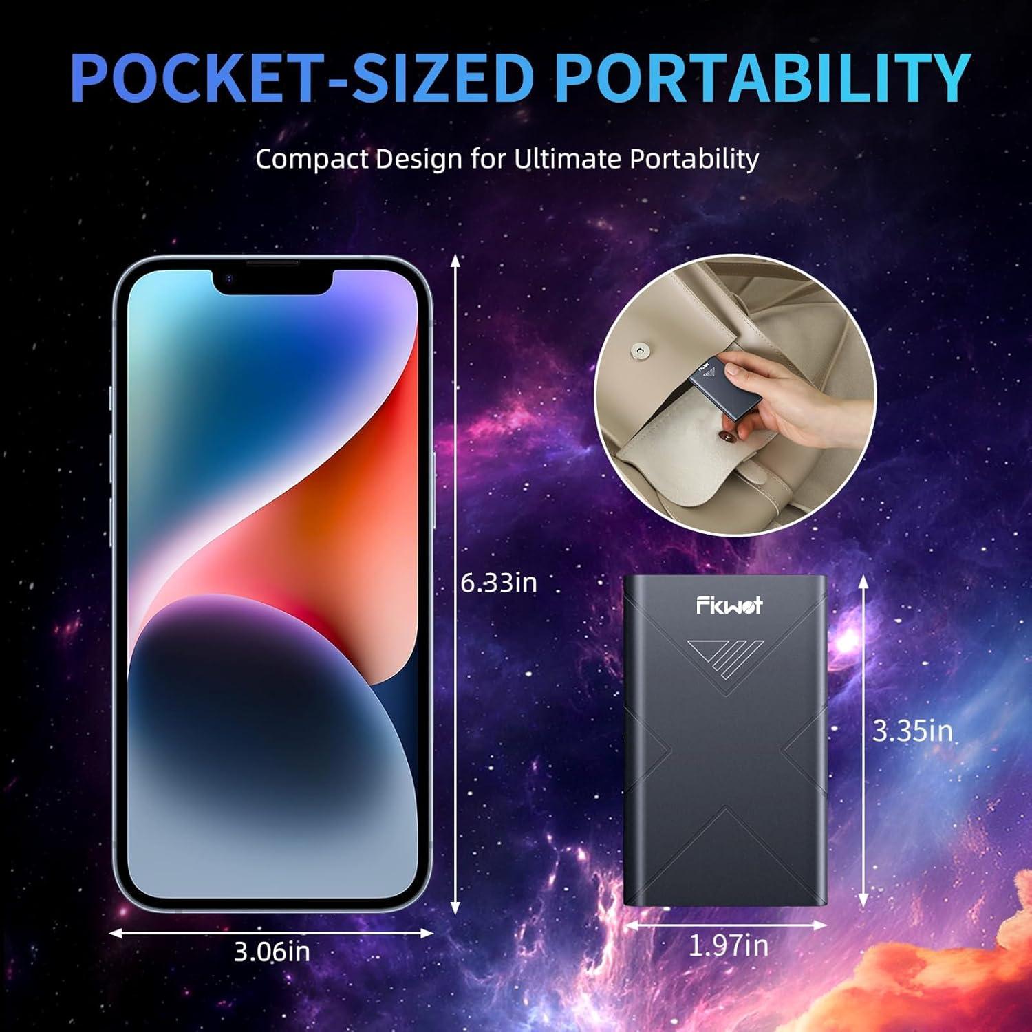 SSD Externo Fikwot FP80 500GB USB 3.2, 2000MB/s, Compatible PS5