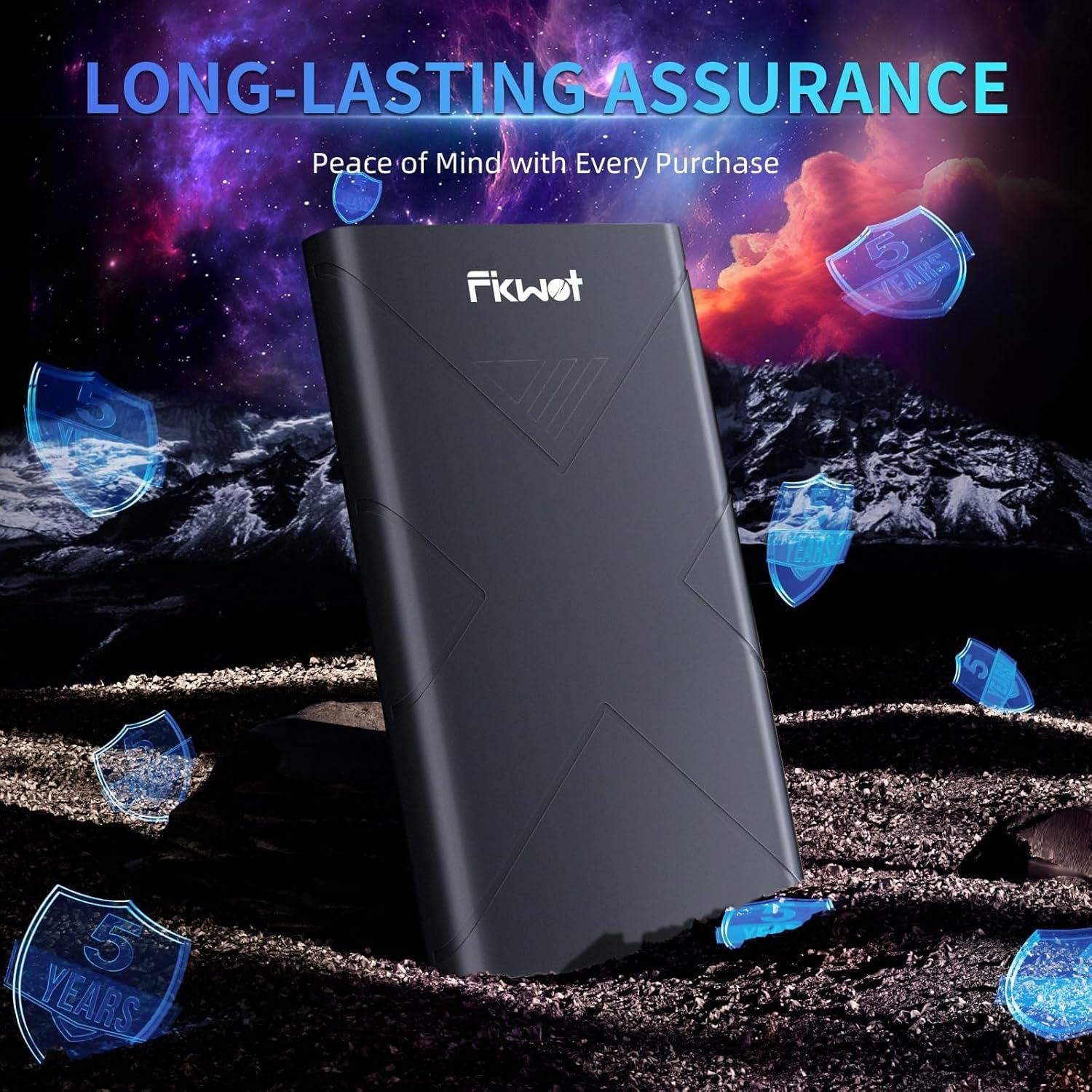 SSD Externo Fikwot FP80 500GB USB 3.2, 2000MB/s, Compatible PS5