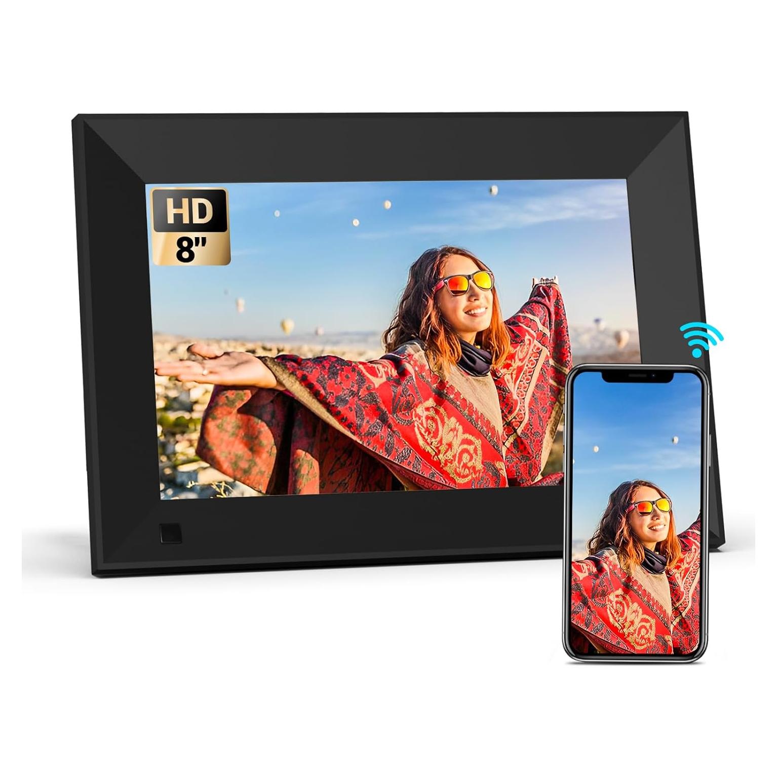 Marco de Fotos Digital BSIMB 8" HD WiFi 16GB Pantalla Táctil