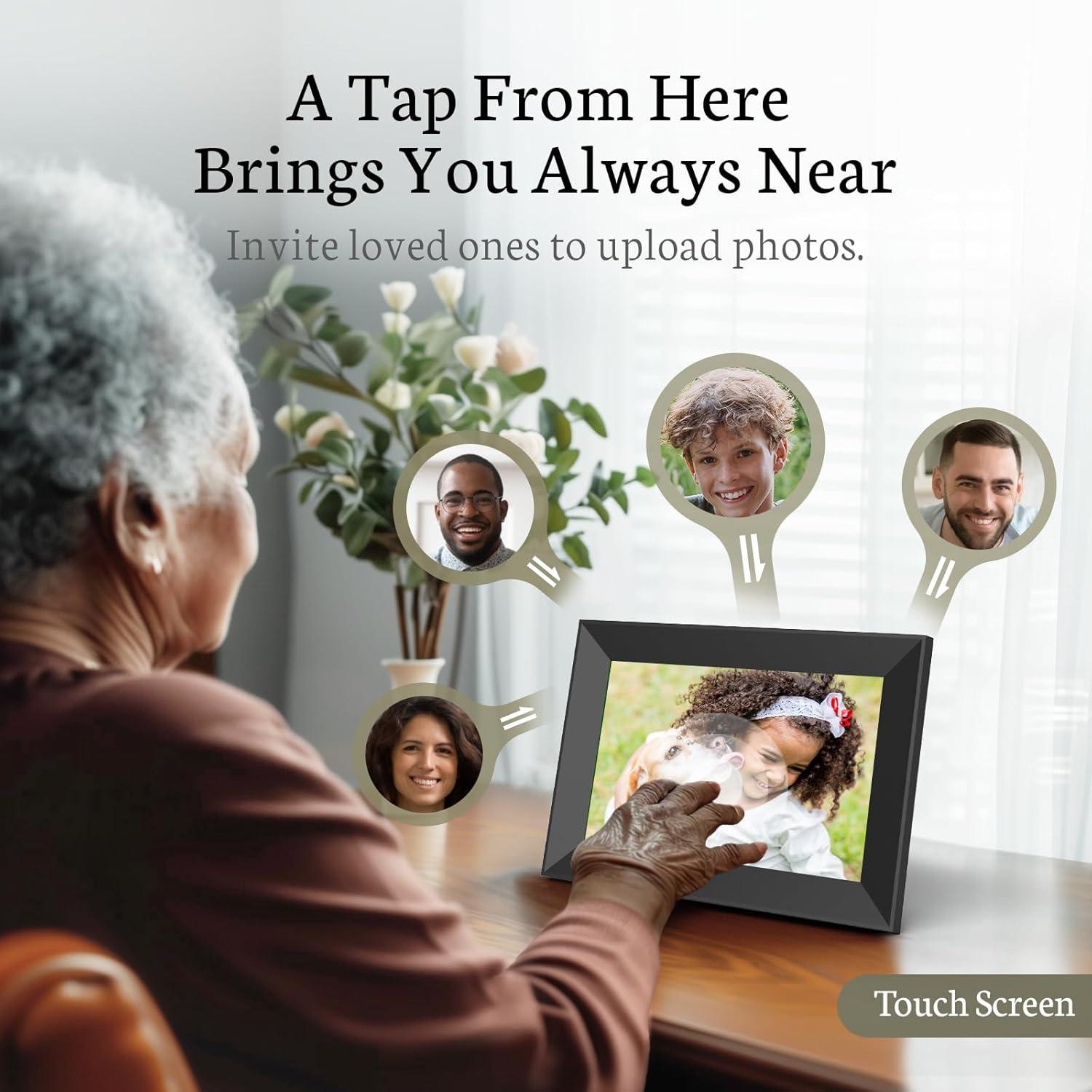 Marco de Fotos Digital BSIMB 8" HD WiFi 16GB Pantalla Táctil