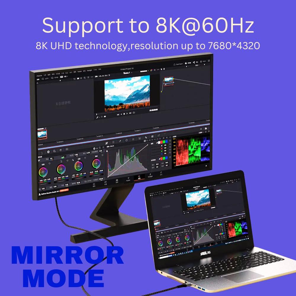 Cable HDMI 8K 2.1 BARNMO Ultra Alta Velocidad 1 m 48 Gbps