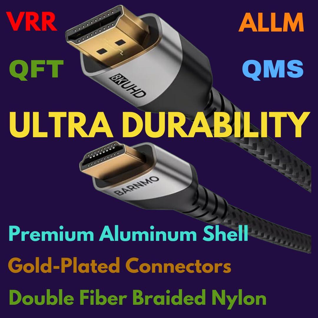 Cable HDMI 8K 2.1 BARNMO Ultra Alta Velocidad 1 m 48 Gbps