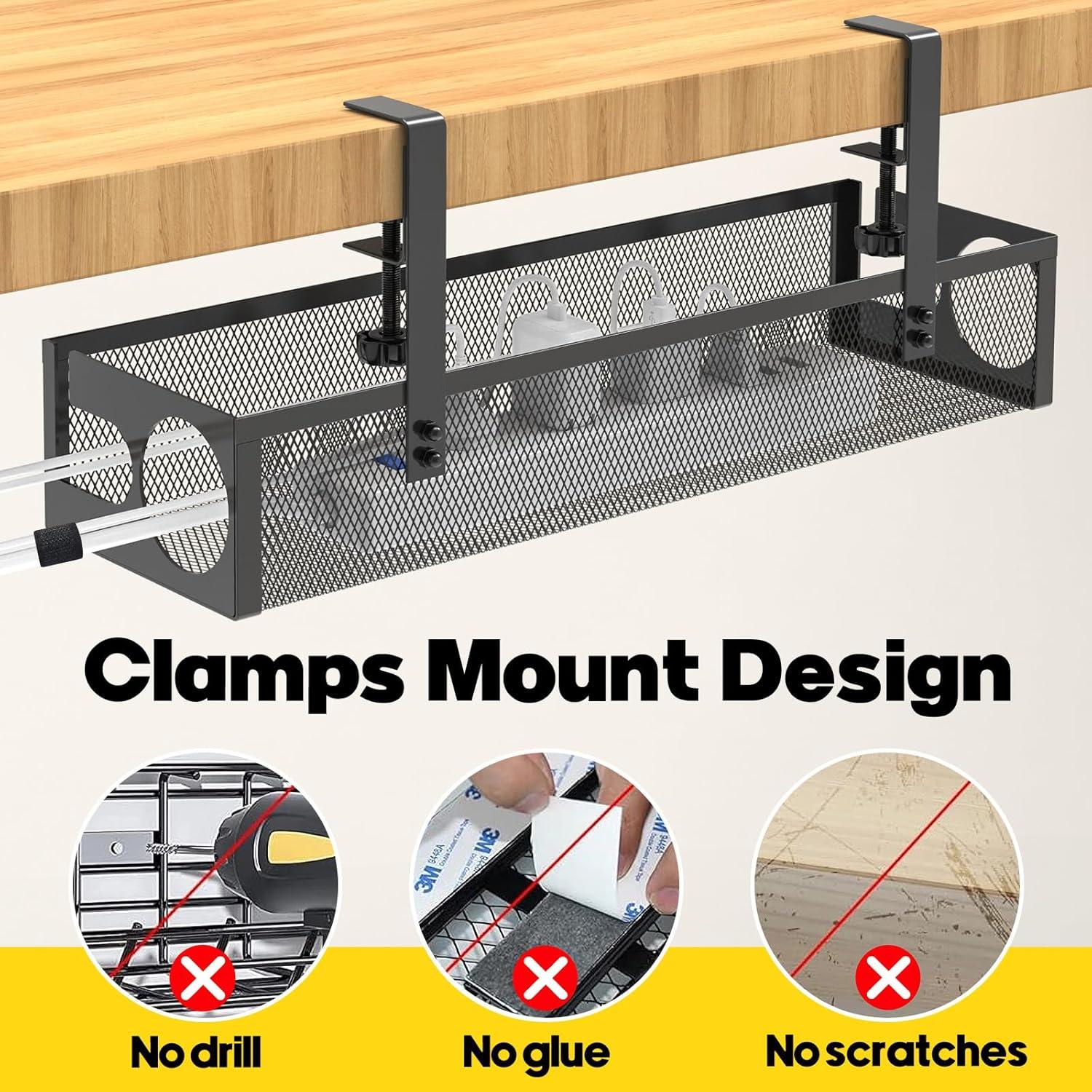 Bandeja de Gestión de Cables Reflyin 40x12.5cm Negro