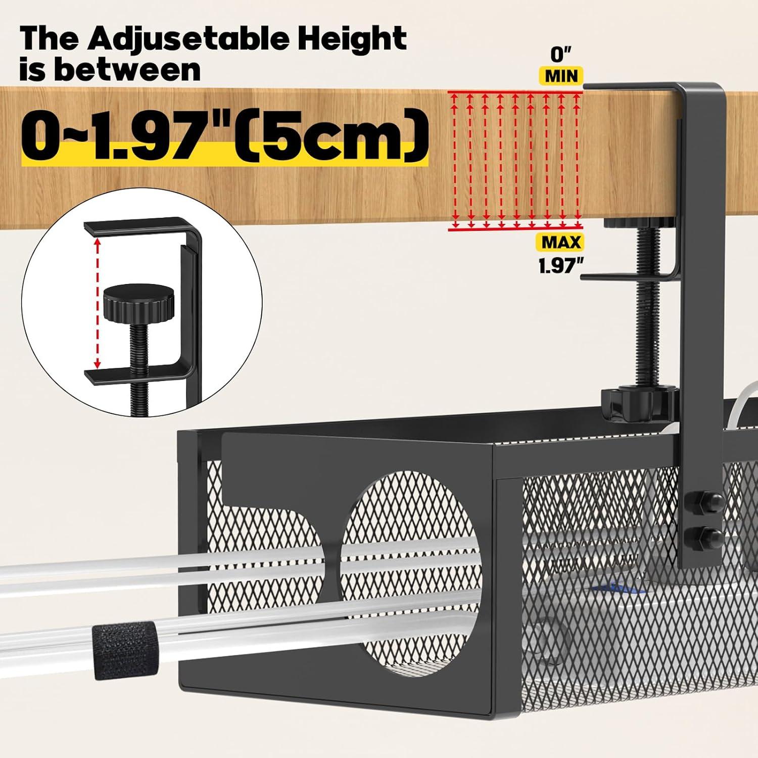 Bandeja de Gestión de Cables Reflyin 40x12.5cm Negro