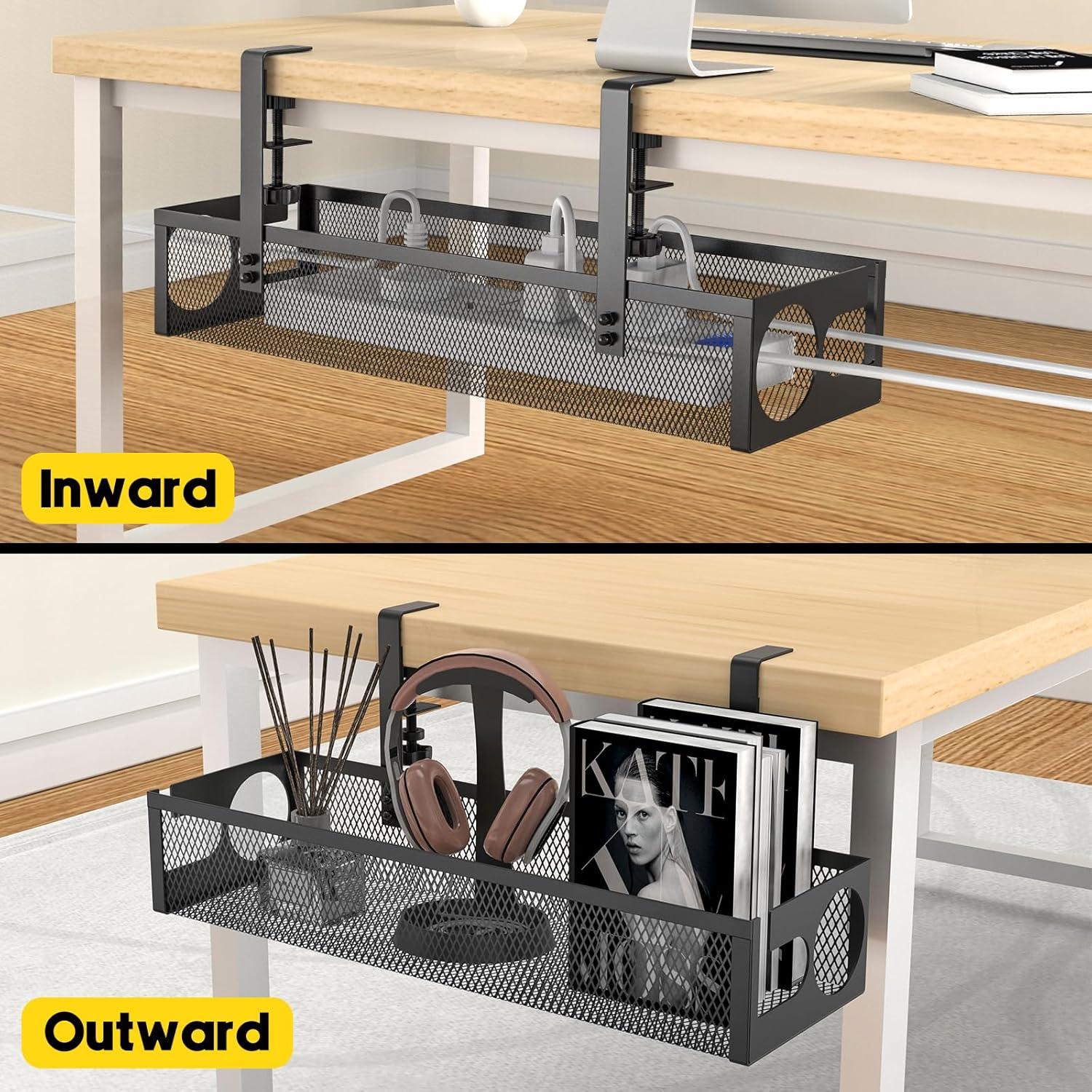 Bandeja de Gestión de Cables Reflyin 40x12.5cm Negro