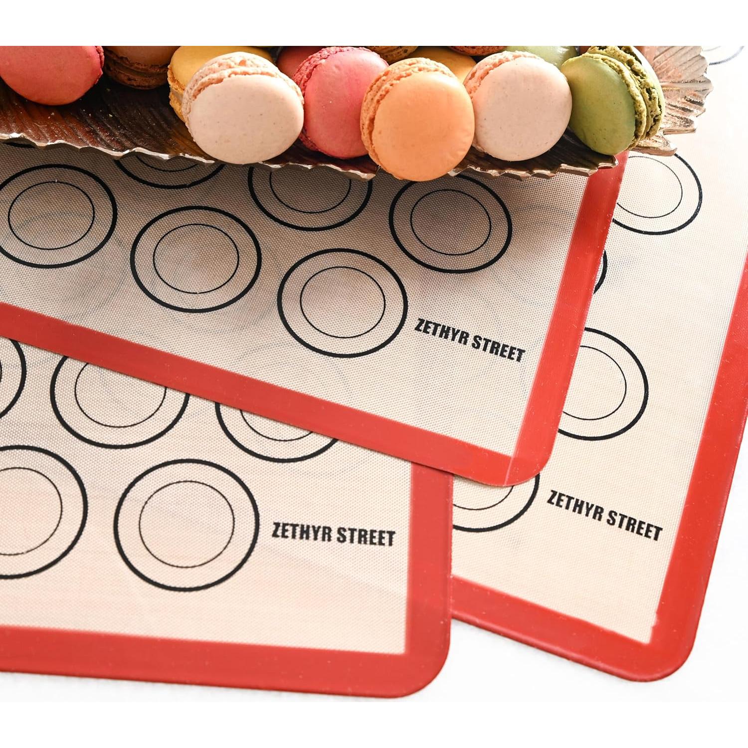 Tapetes de Silicona ZETHYR STREET para Hornear Macarons - 4 Piezas