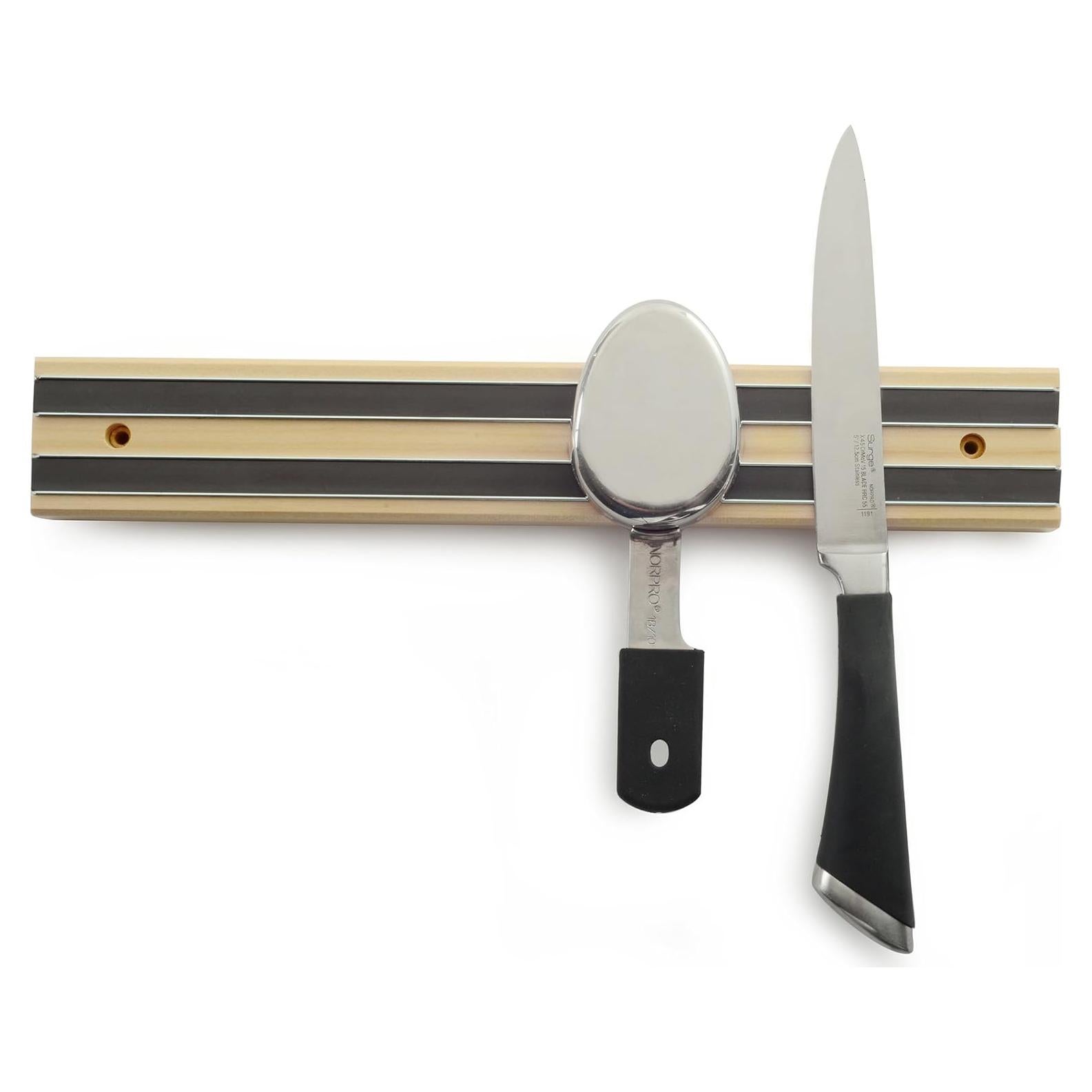 Barra Magnética para Cuchillos Norpro 30.5 cm de Madera