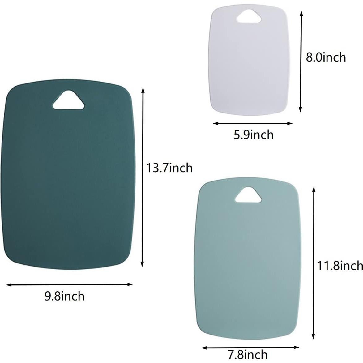 Juego de 3 Tablas de Cortar BanYakong de Plástico Verde