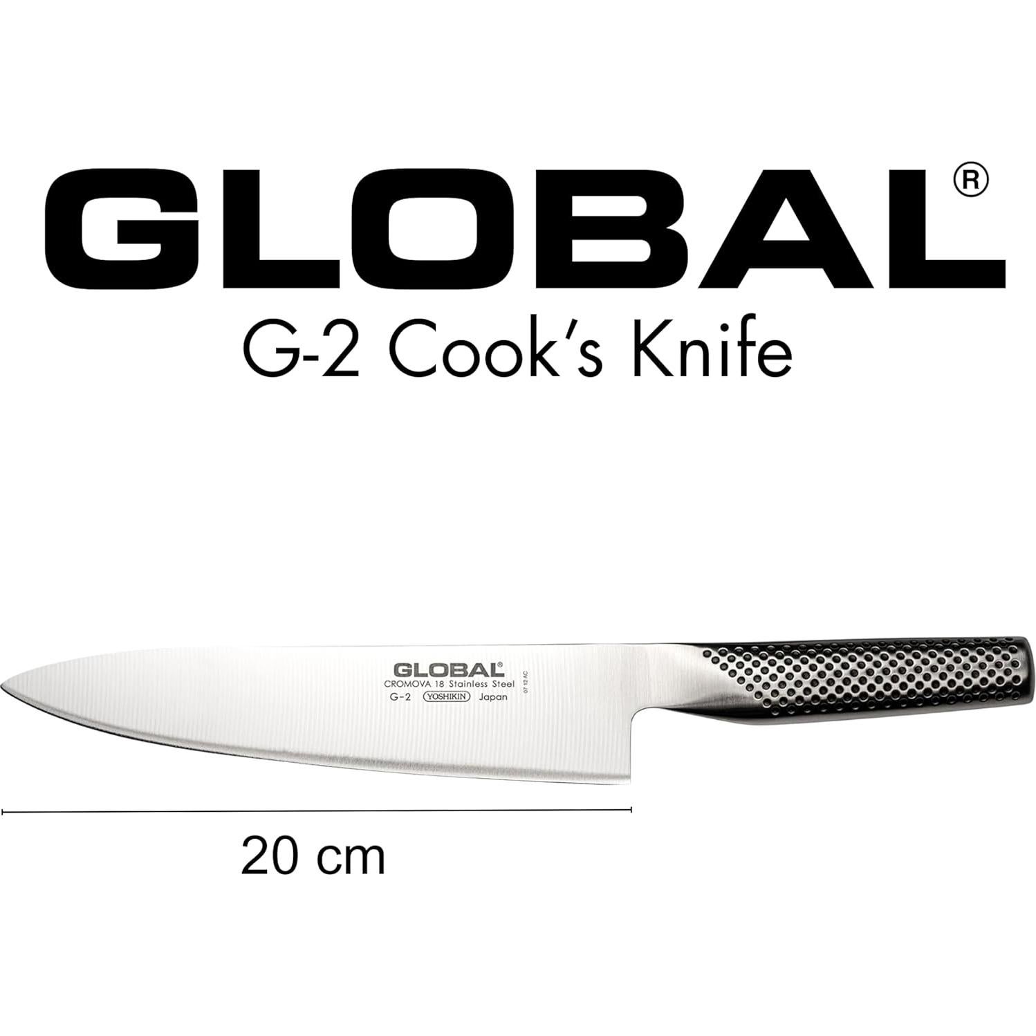 Cuchillo de Chef Global G-2 20 cm Acero Inoxidable Japonés