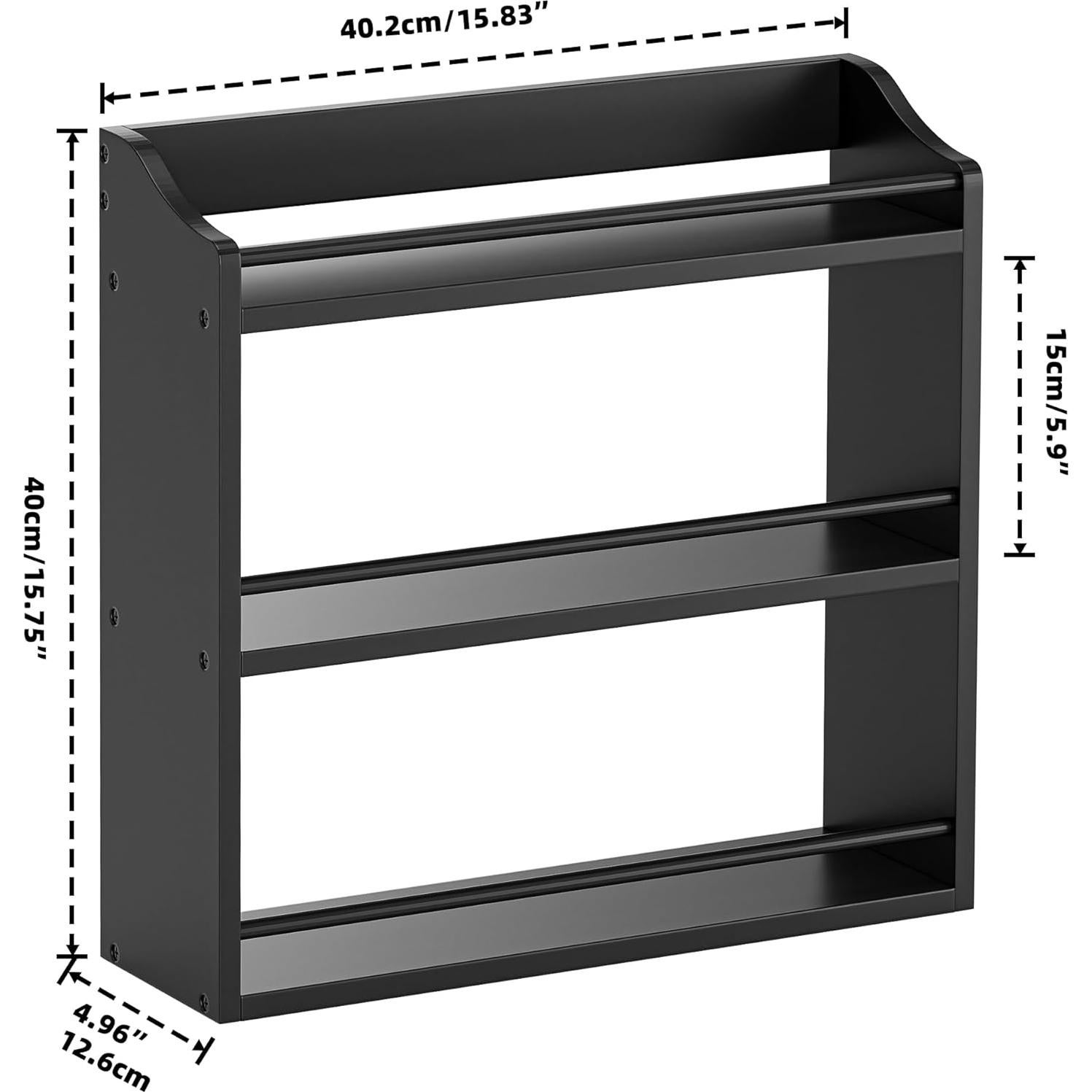 Soporte para Especias de Bambú STELLSTAR 3 Niveles Negro